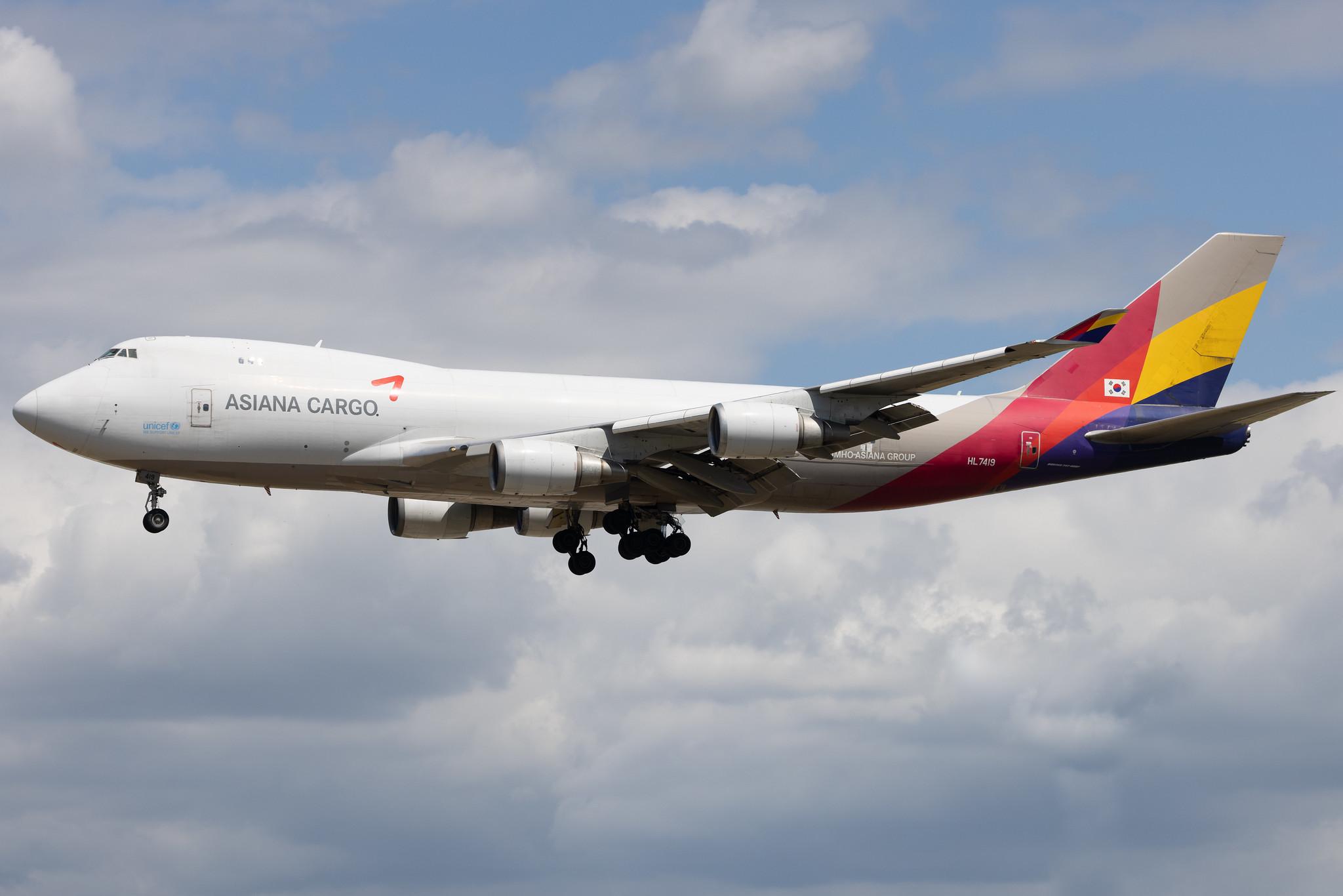 Frankfurt Airport: Asiana Cargo (OZ / AAR) | Operator: Asiana Airlines |  Boeing 747-48EF(SCD) B744 | HL7419 | MSN 25781