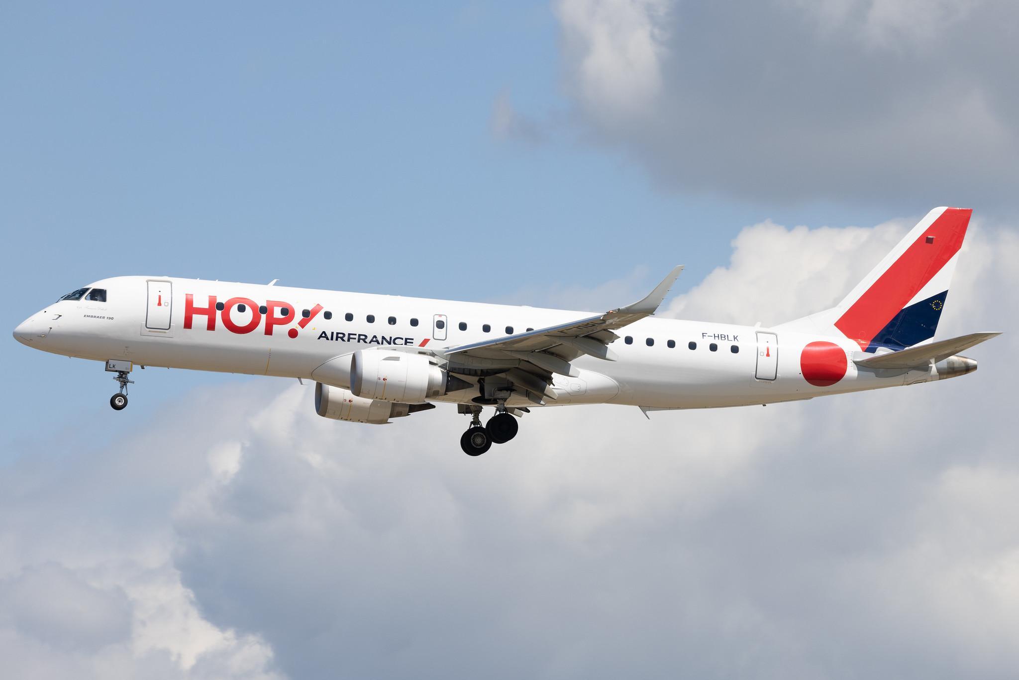 Frankfurt Airport: Air France (AF / AFR) | Operator: Air France Hop |  Embraer E190STD E190 | F-HBLK | MSN 19000760