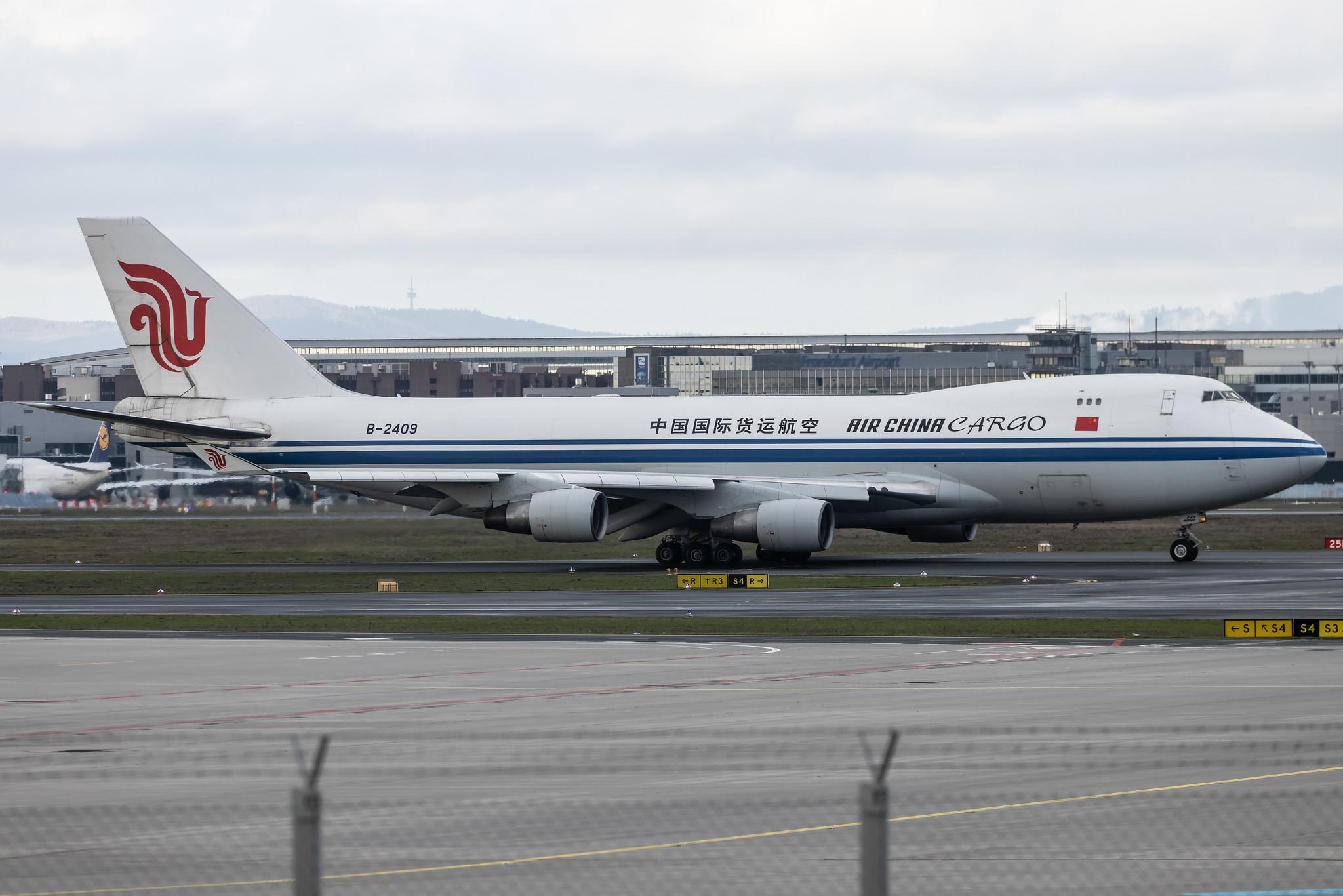 Frankfurt Airport: Air China Cargo (/ CAO) | Boeing 747-412F(SCD) B744 | B-2409 | MSN 26560