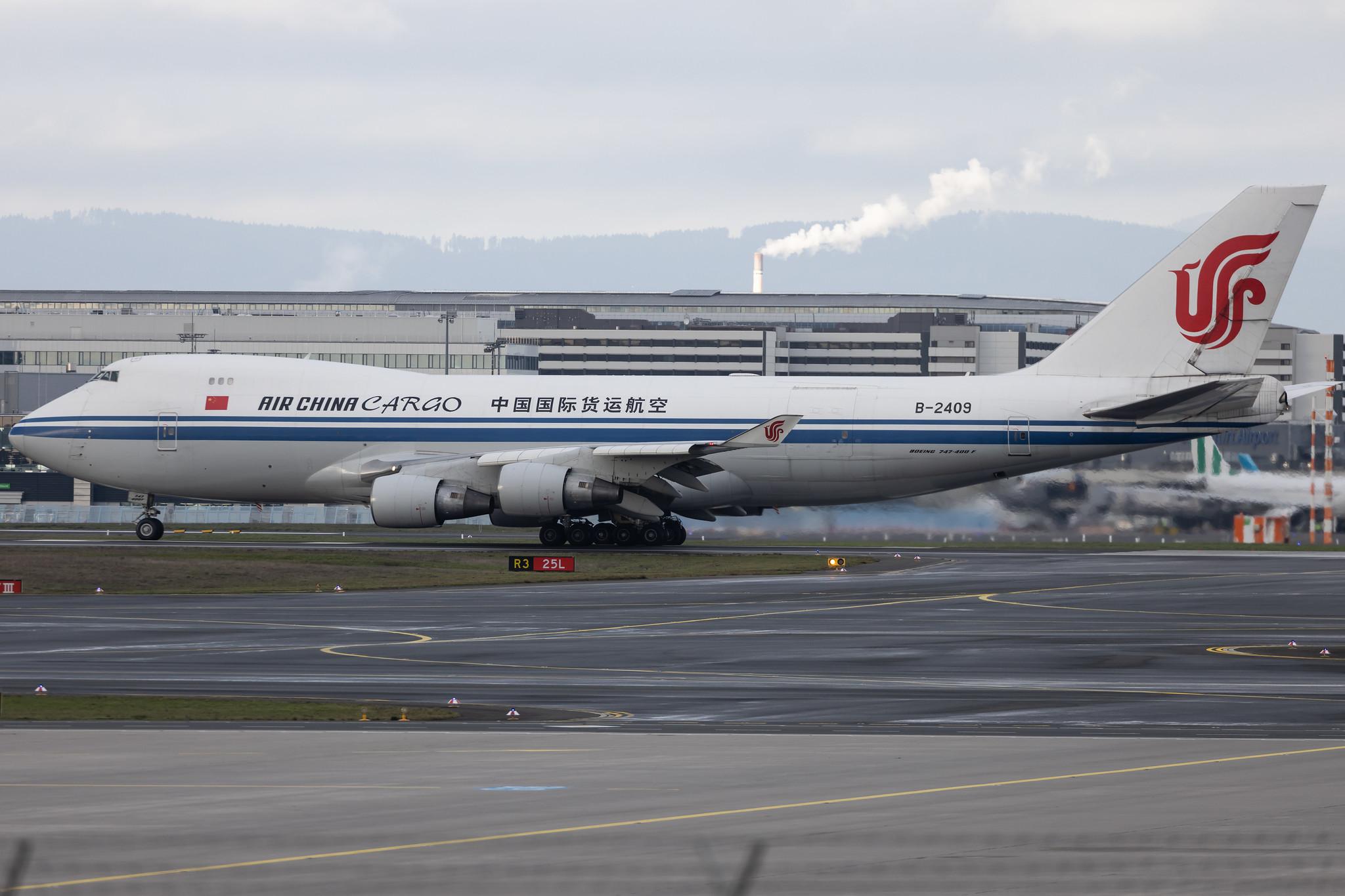 Frankfurt Airport: Air China Cargo (/ CAO) | Boeing 747-412F(SCD) B744 | B-2409 | MSN 26560