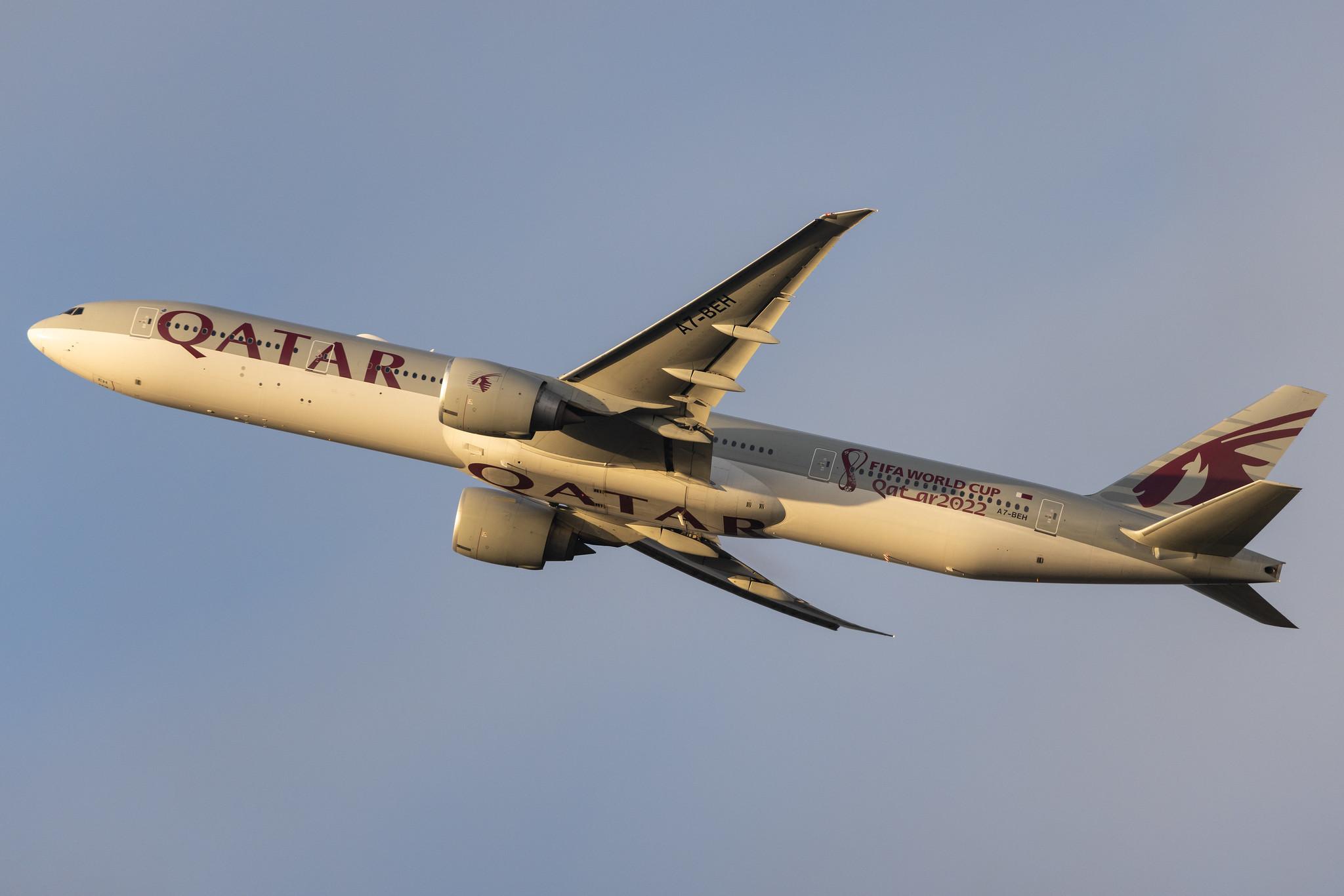 Frankfurt Airport: Qatar Airways (QR / QTR) | Boeing 777-3DZ(ER) B77W | A7-BEH | MSN 60334