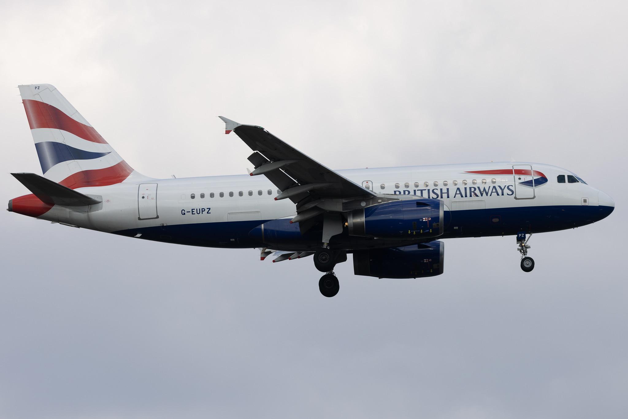 London Heathrow: British Airways (BA / BAW) | Airbus A319-131 A319 | G-EUPZ | MSN 1510