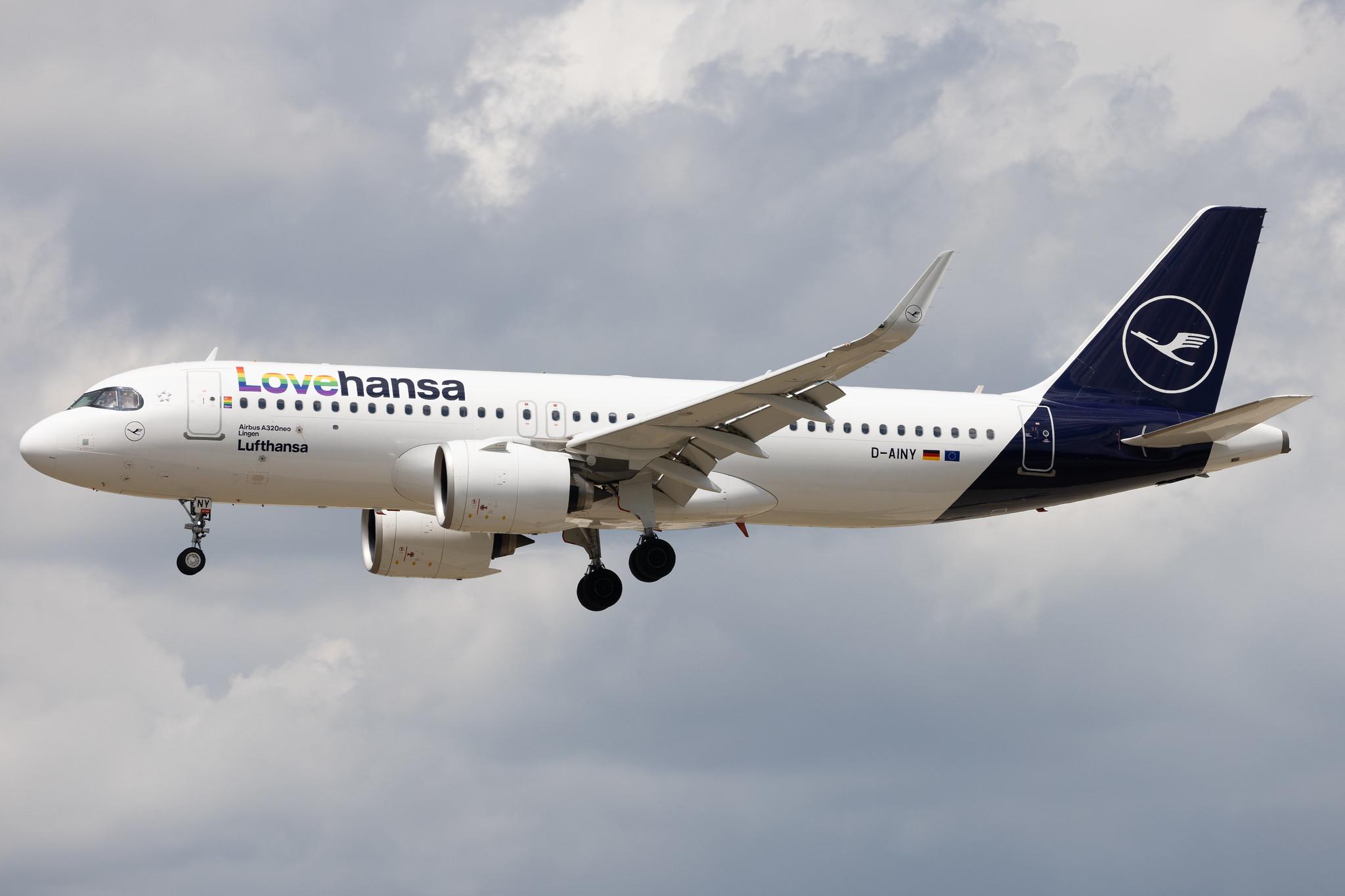 Frankfurt Airport: Lufthansa (LH / DLH) | Livery: Lovehansa Livery | Airbus A320-271N A20N | D-AINY | MSN 9453