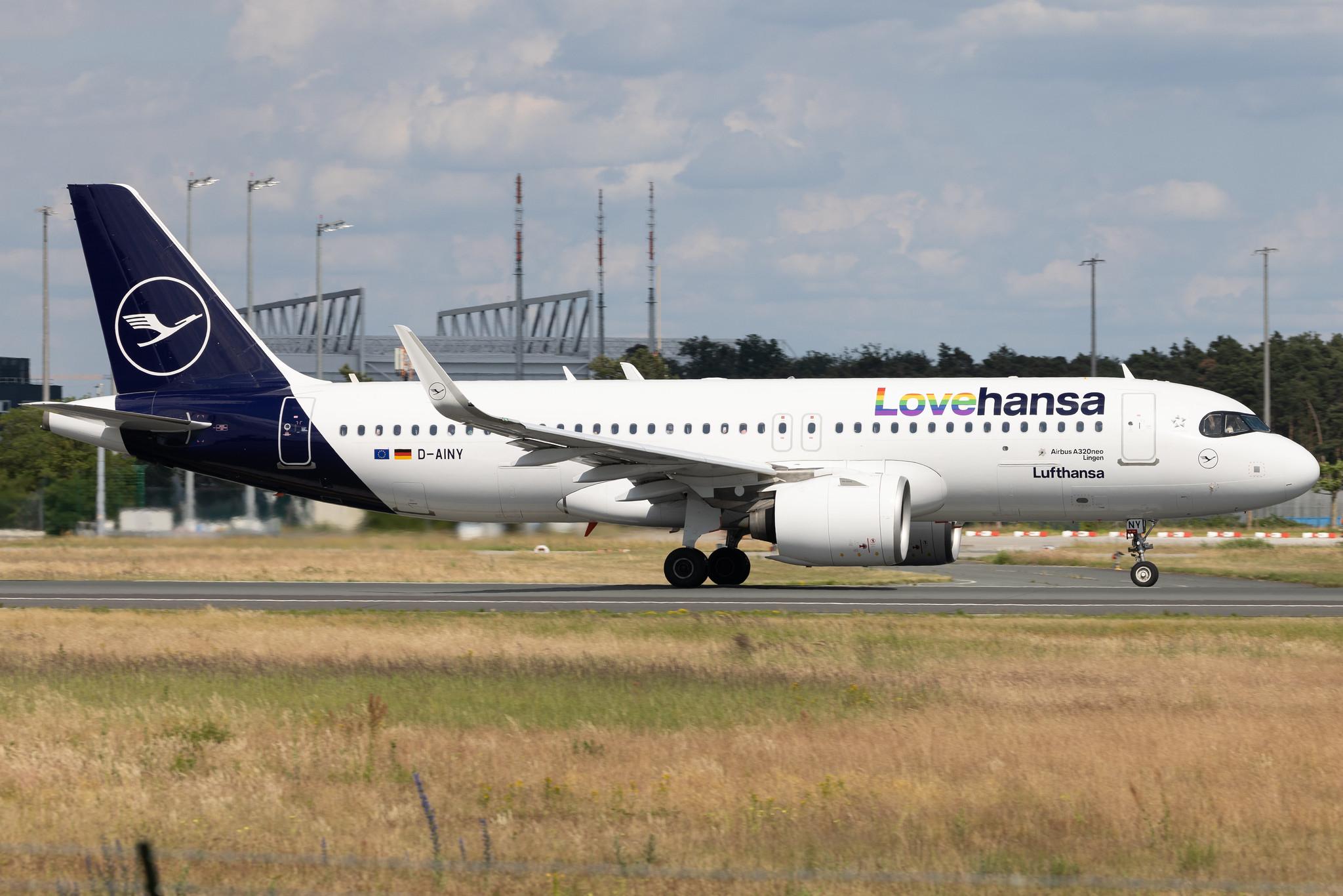 Frankfurt Airport: Lufthansa (LH / DLH) | Livery: Lovehansa Livery | Airbus A320-271N A20N | D-AINY | MSN 9453