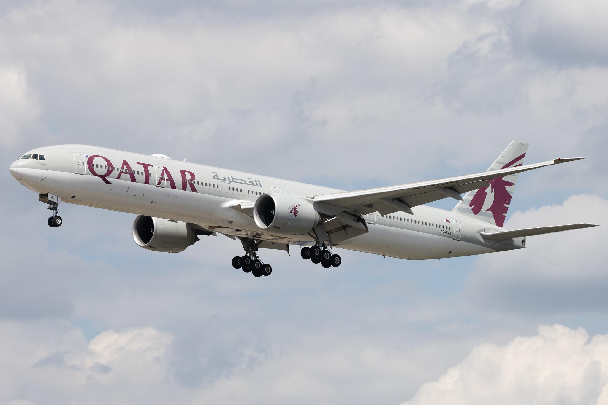 Frankfurt Airport: Qatar Airways (QR / QTR) | Boeing 777-3DZ(ER) B77W | A7-BAI | MSN 36095