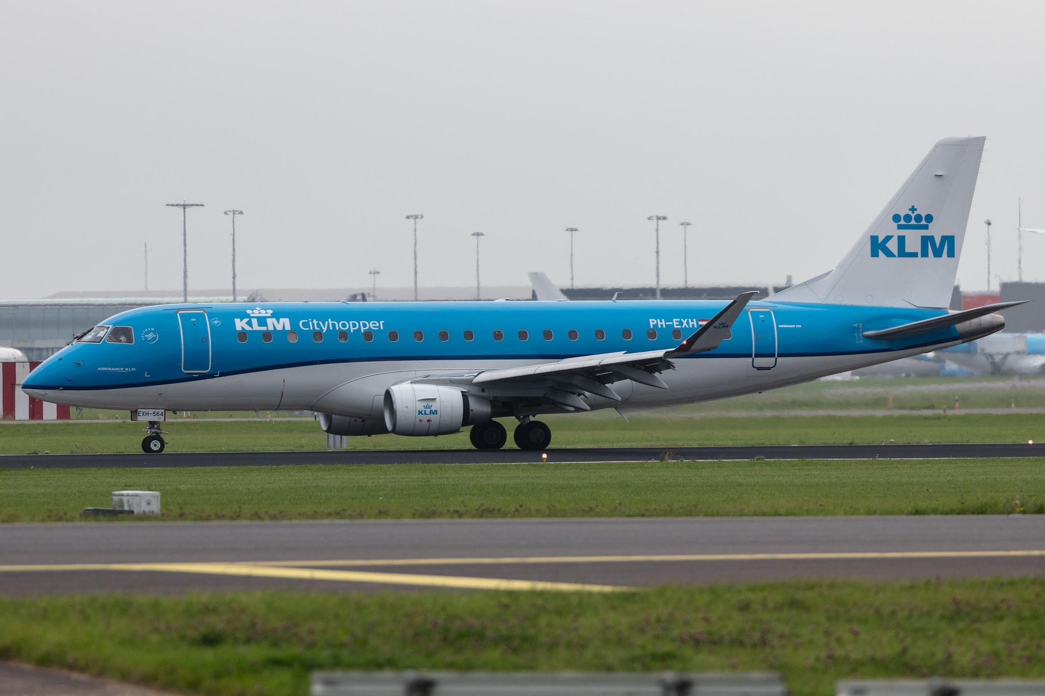 Amsterdam Schiphol: KLM (KL / KLM) | Operator: KLM Cityhopper |  Embraer E175STD E75S | PH-EXH | MSN 17000564