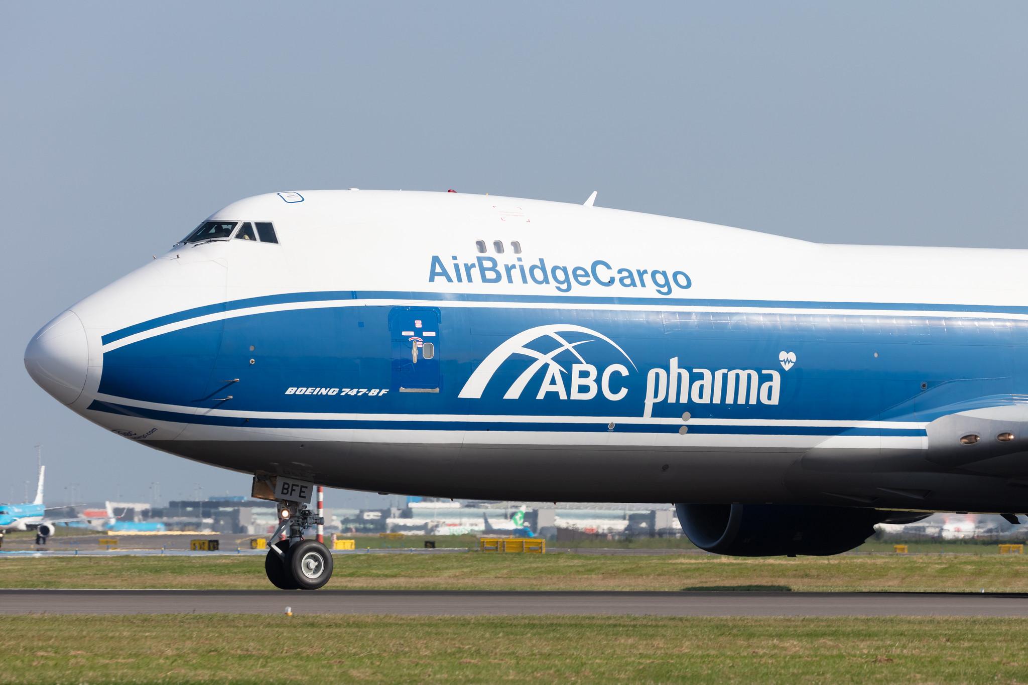 Amsterdam Schiphol: AirBridgeCargo (RU / ABW) | Operator: AirBridgeCargo Airlines |  Boeing 747-83Q(F) B748 | VQ-BFE | MSN 60118