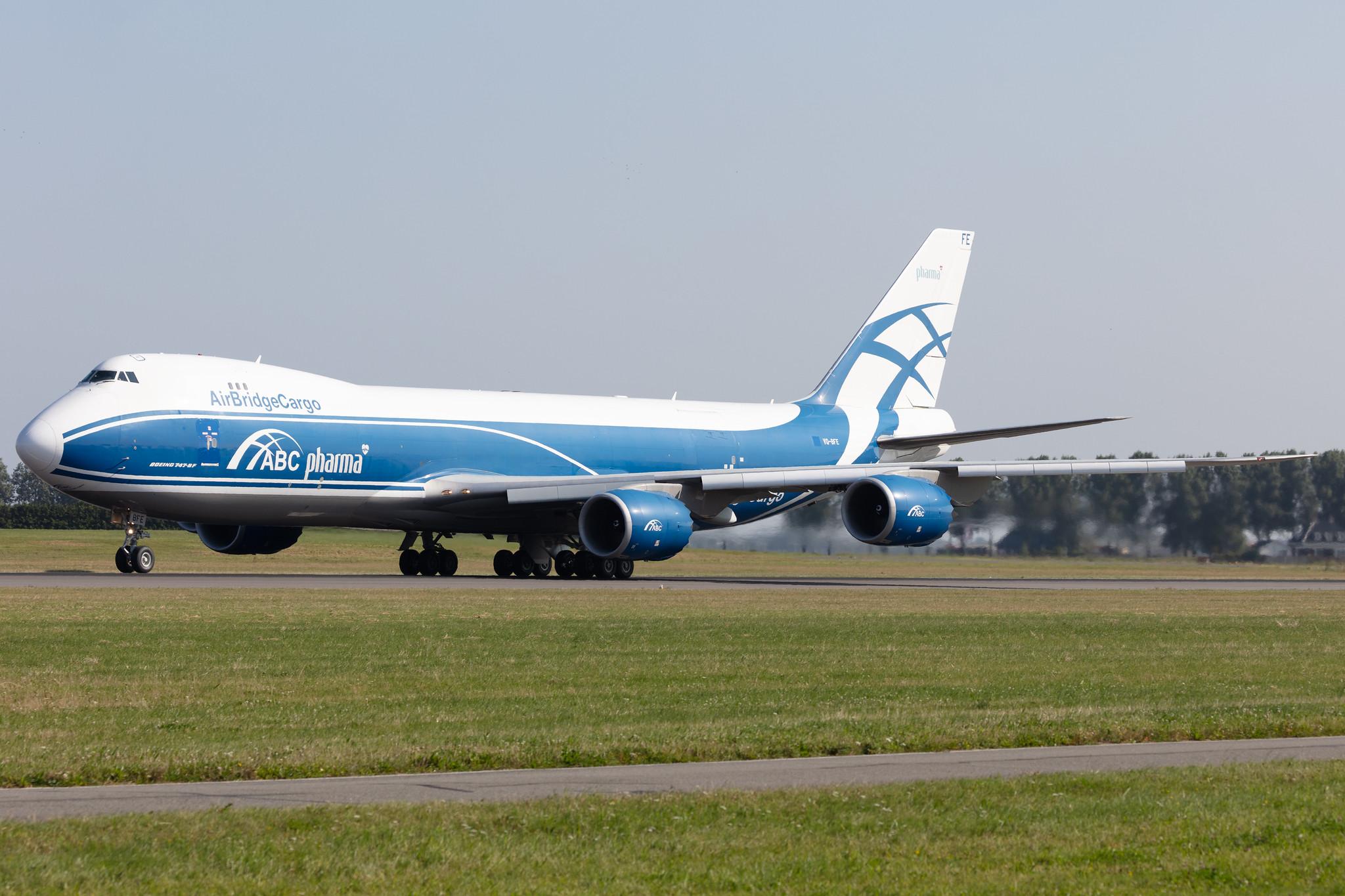 Amsterdam Schiphol: AirBridgeCargo (RU / ABW) | Operator: AirBridgeCargo Airlines |  Boeing 747-83Q(F) B748 | VQ-BFE | MSN 60118
