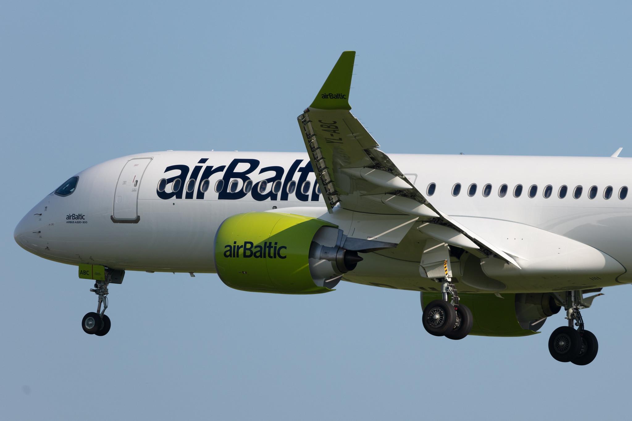 Amsterdam Schiphol: Air Baltic (BT / BTI) |  Airbus A220-300 BCS3 | YL-ABC | MSN 55127