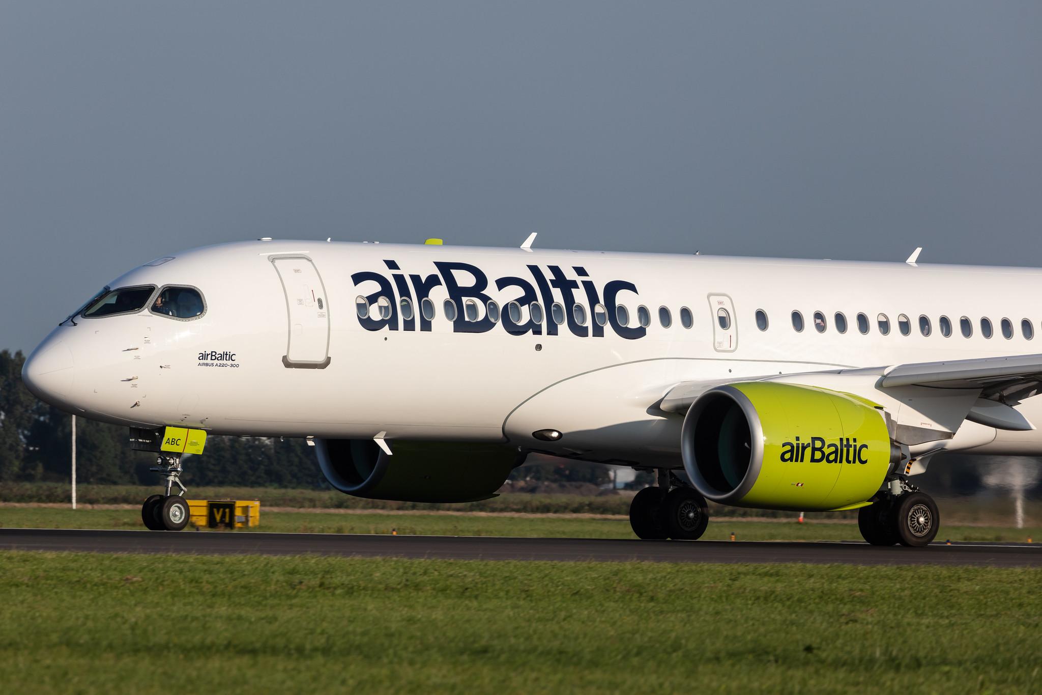 Amsterdam Schiphol: Air Baltic (BT / BTI) |  Airbus A220-300 BCS3 | YL-ABC | MSN 55127