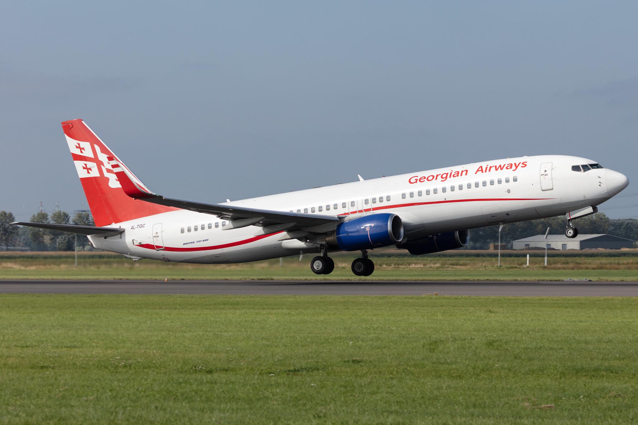 Amsterdam Schiphol: Georgian Airways (A9 / TGZ) |  Boeing 737-8FH B738 | 4L-TGC | MSN 35092