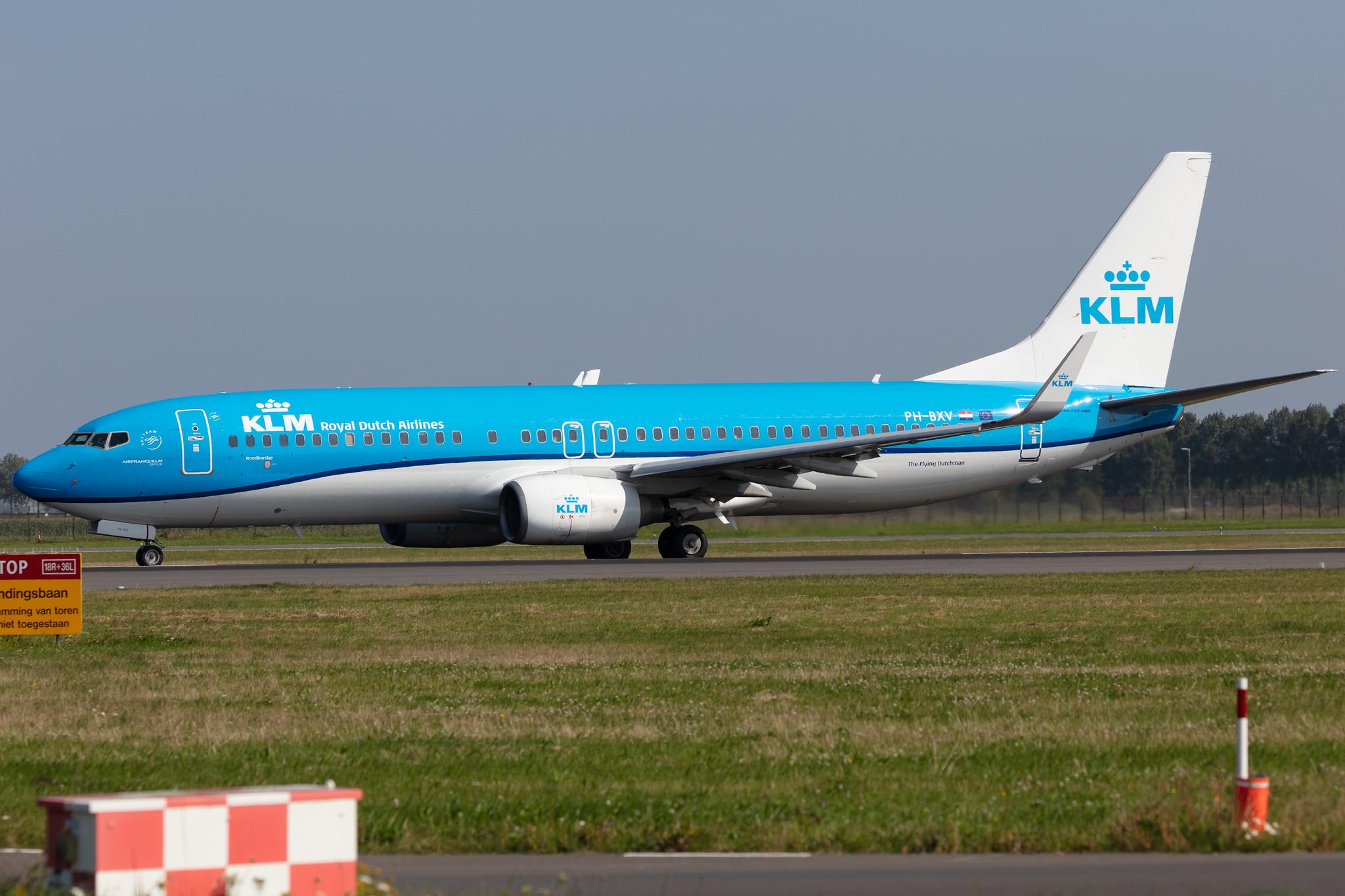Amsterdam Schiphol: KLM (KL / KLM) |  Boeing 737-8K2 B738 | PH-BXV | MSN 30370