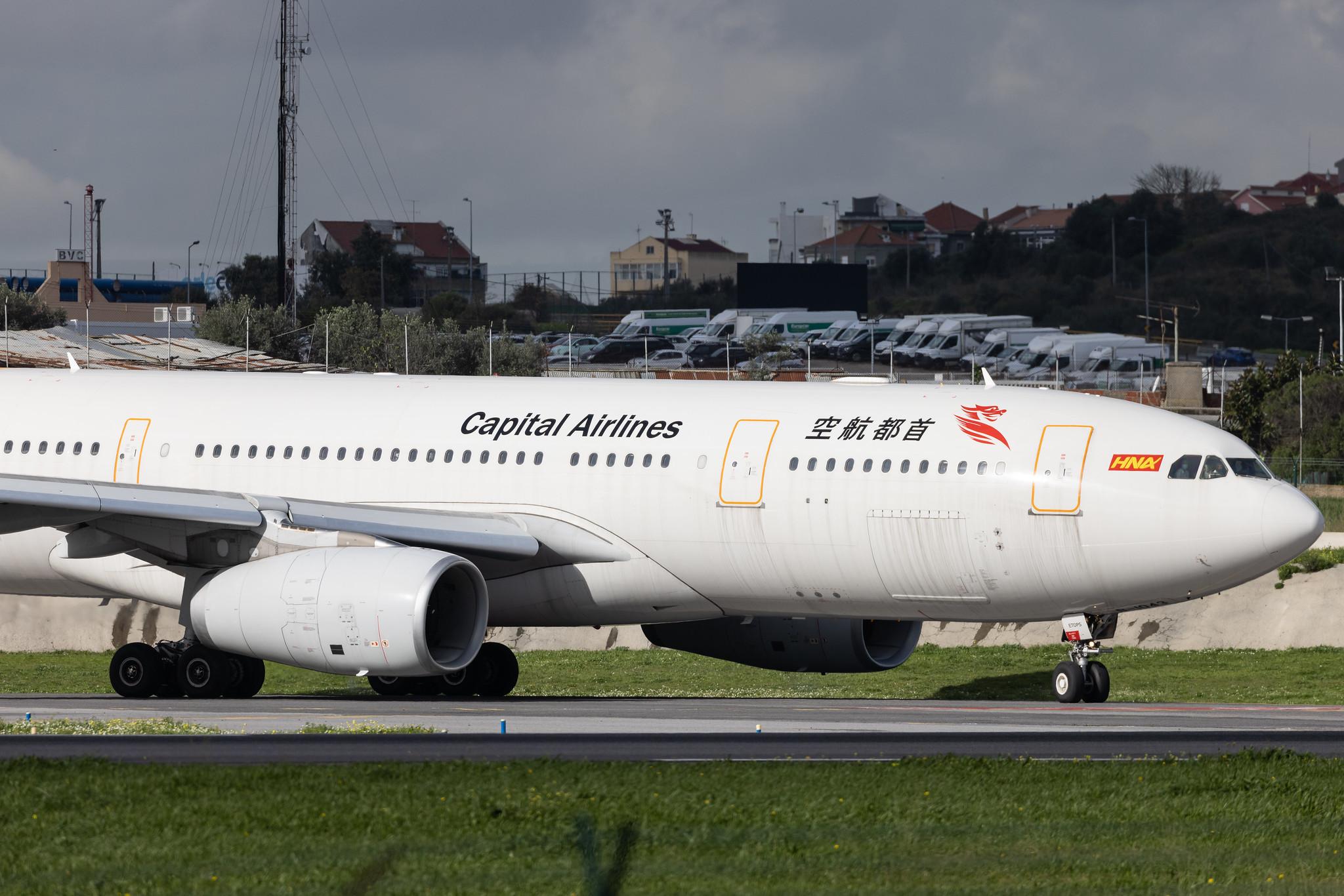 Aeroporto de Lisboa: Capital Airlines (JD / CBJ) | Airbus A330-243 A332 | B-1043 | MSN 1847
