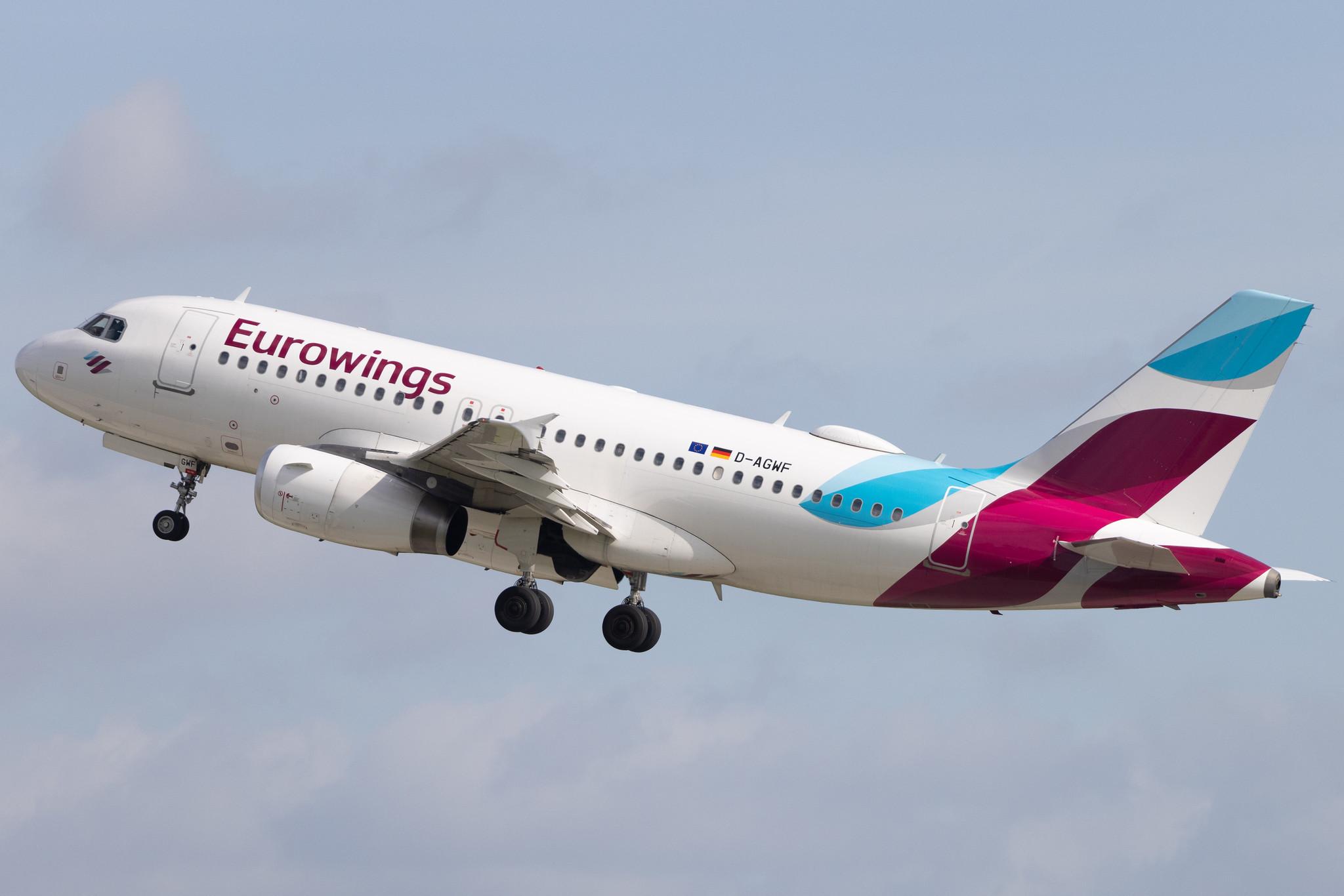 Munich Airport: Eurowings (EW / EWG) | Airbus A319-132 A319 | D-AGWF | MSN 3172