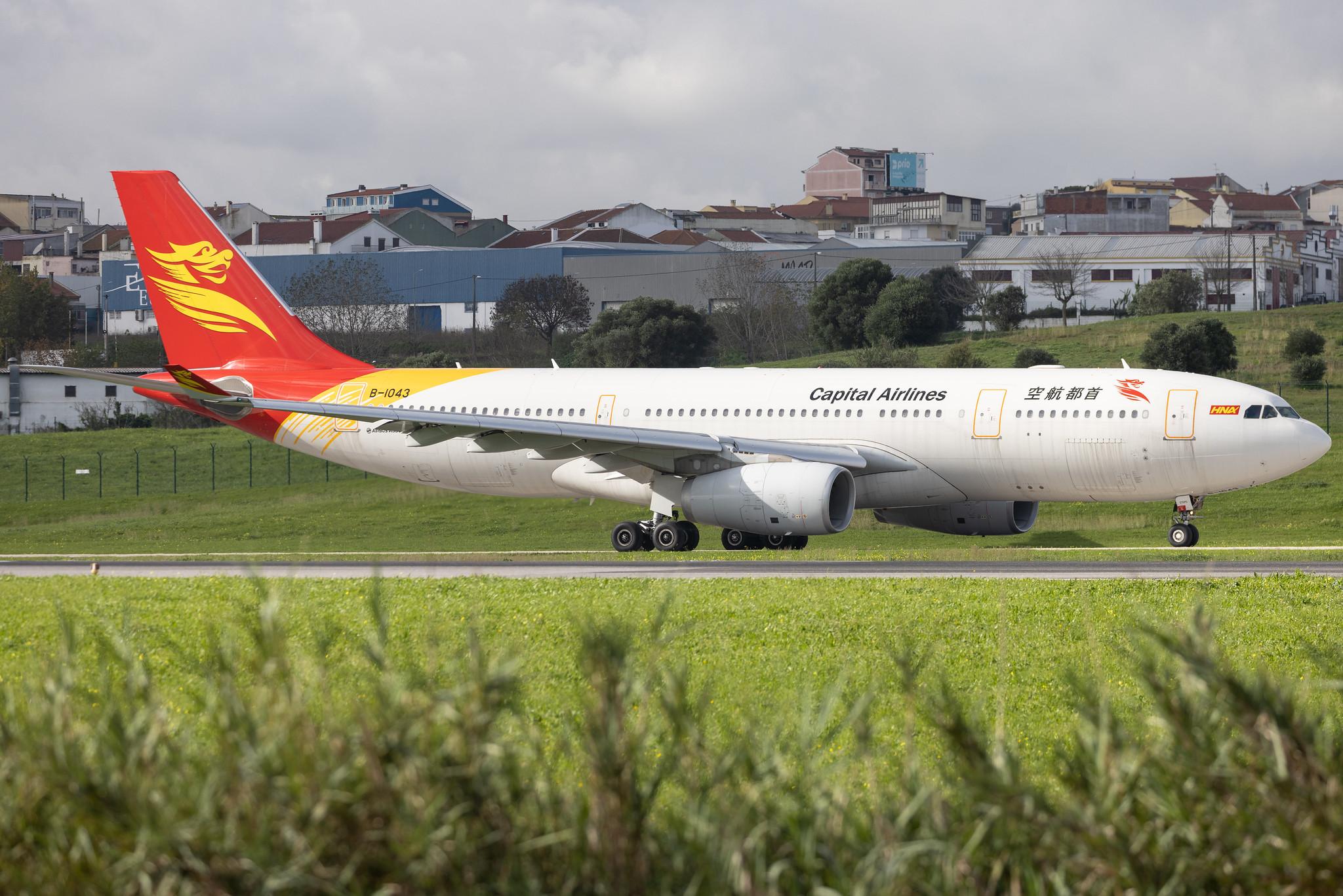 Aeroporto de Lisboa: Capital Airlines (JD / CBJ) | Airbus A330-243 A332 | B-1043 | MSN 1847