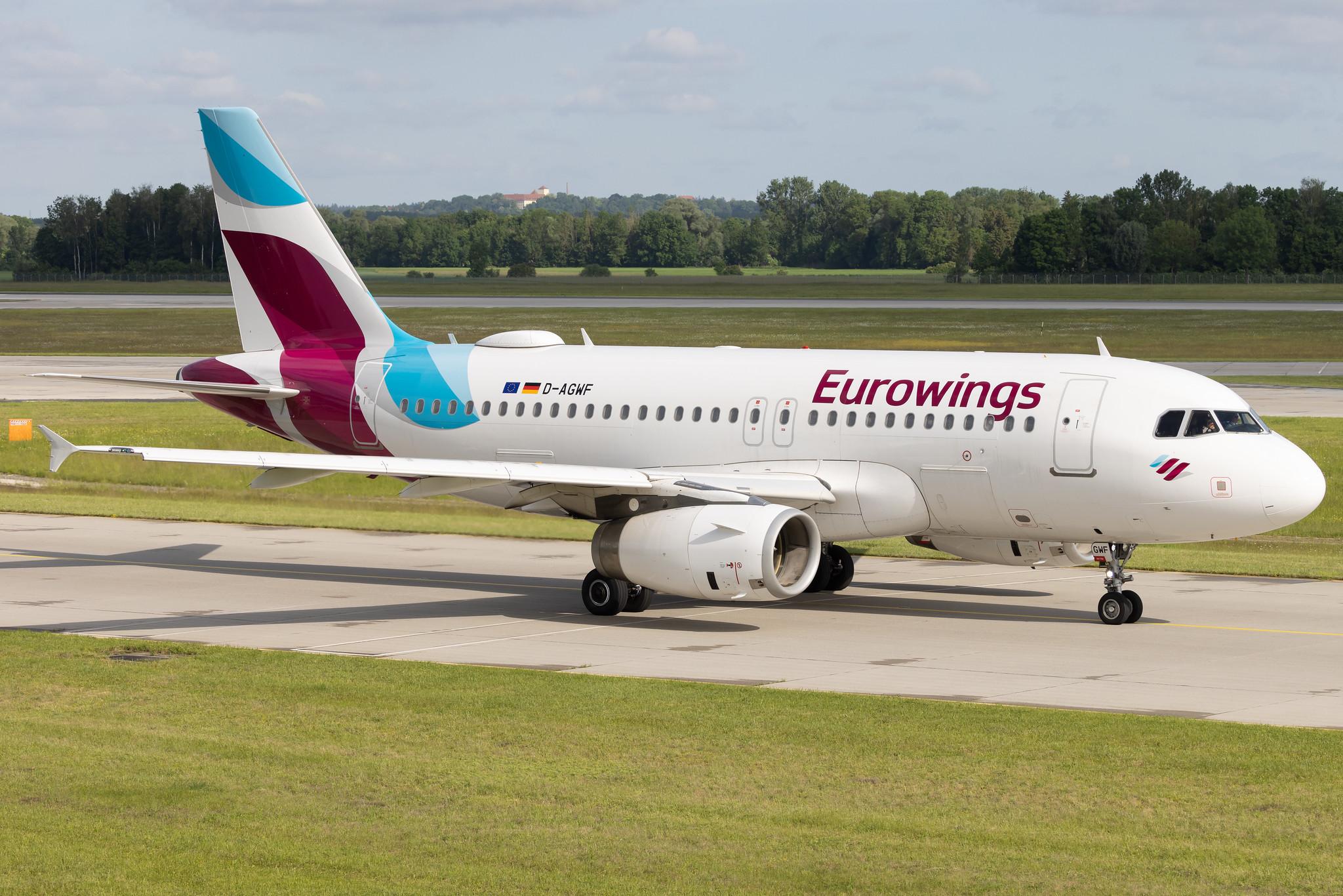 Munich Airport: Eurowings (EW / EWG) | Airbus A319-132 A319 | D-AGWF | MSN 3172