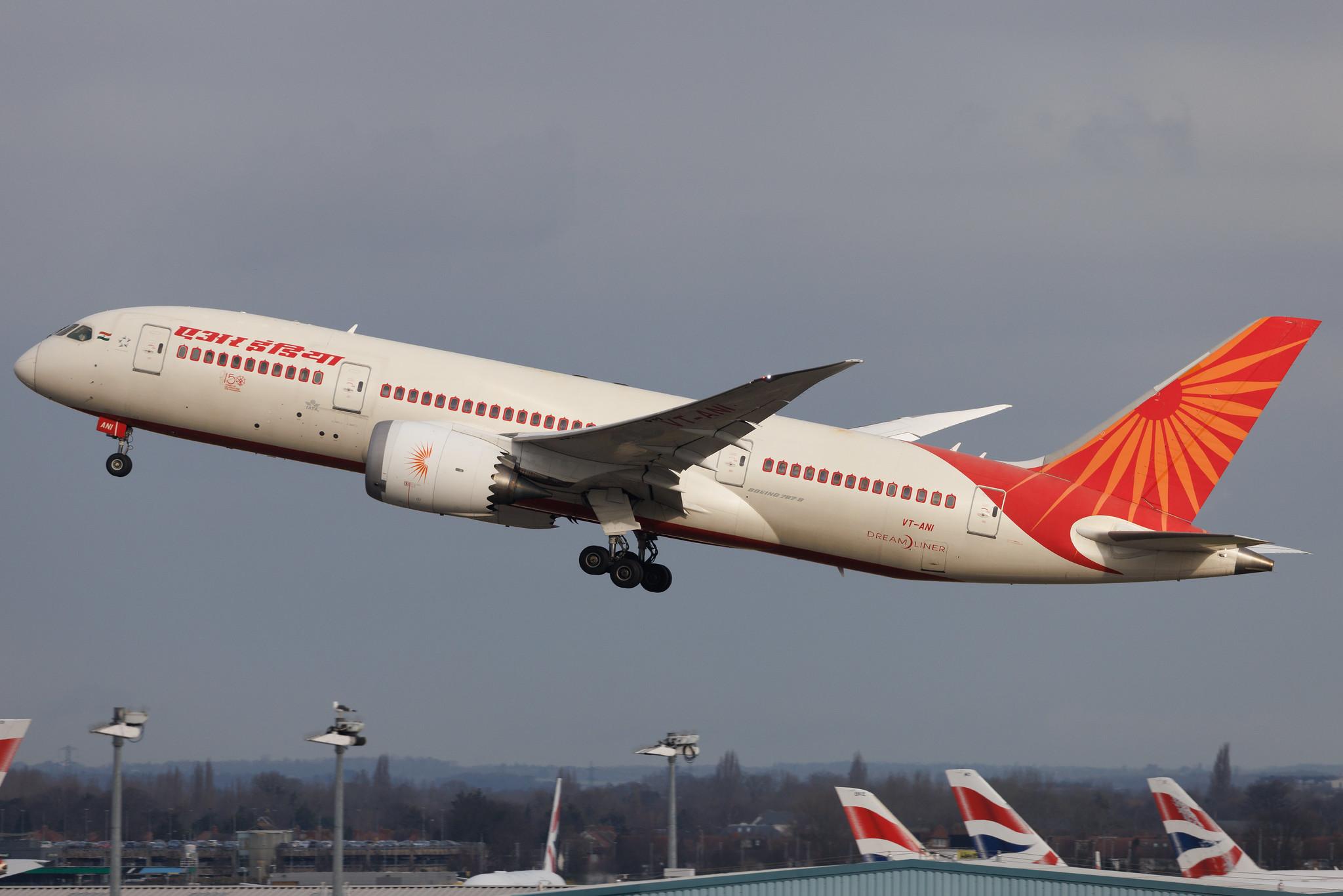 London Heathrow: Air India (AI / AIC) | Boeing 787-8 Dreamliner B788 | VT-ANI | MSN 36277