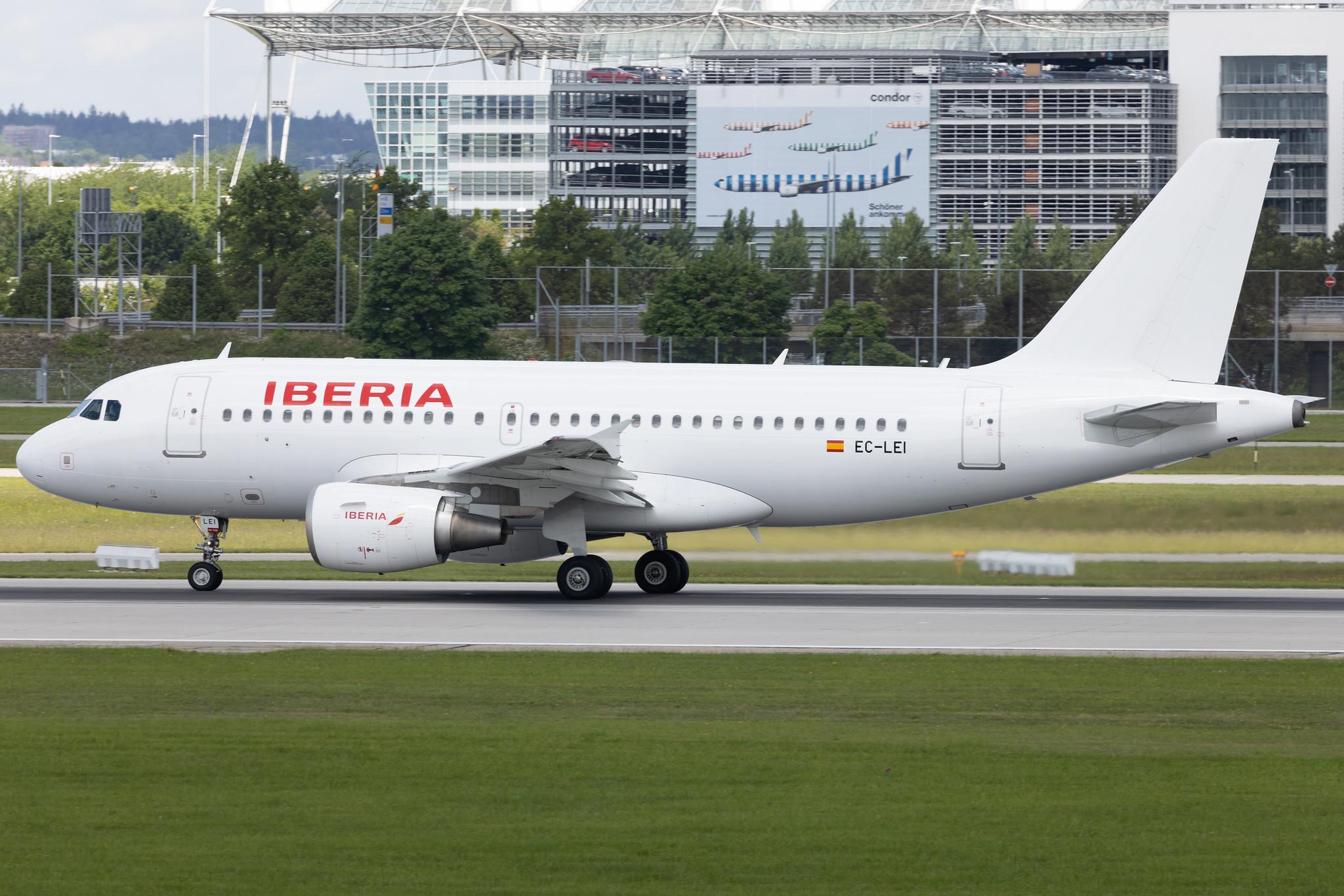 Munich Airport: Iberia (IB / IBE) | Airbus A319-111 A319 | EC-LEI | MSN 3744