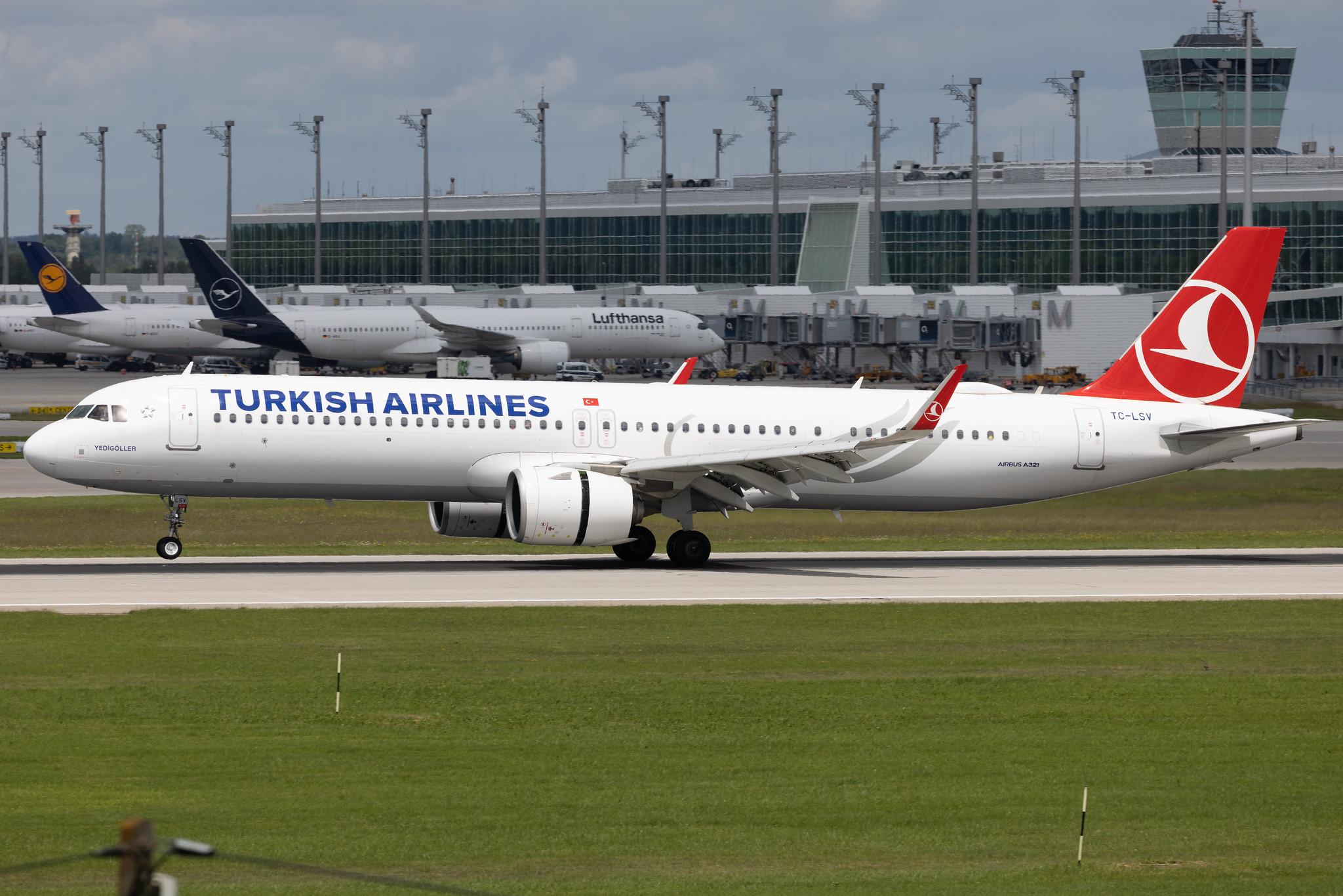 Munich Airport: Turkish Airlines (TK / THY) | Airbus A321-271NX A21N | TC-LSV | MSN 09496