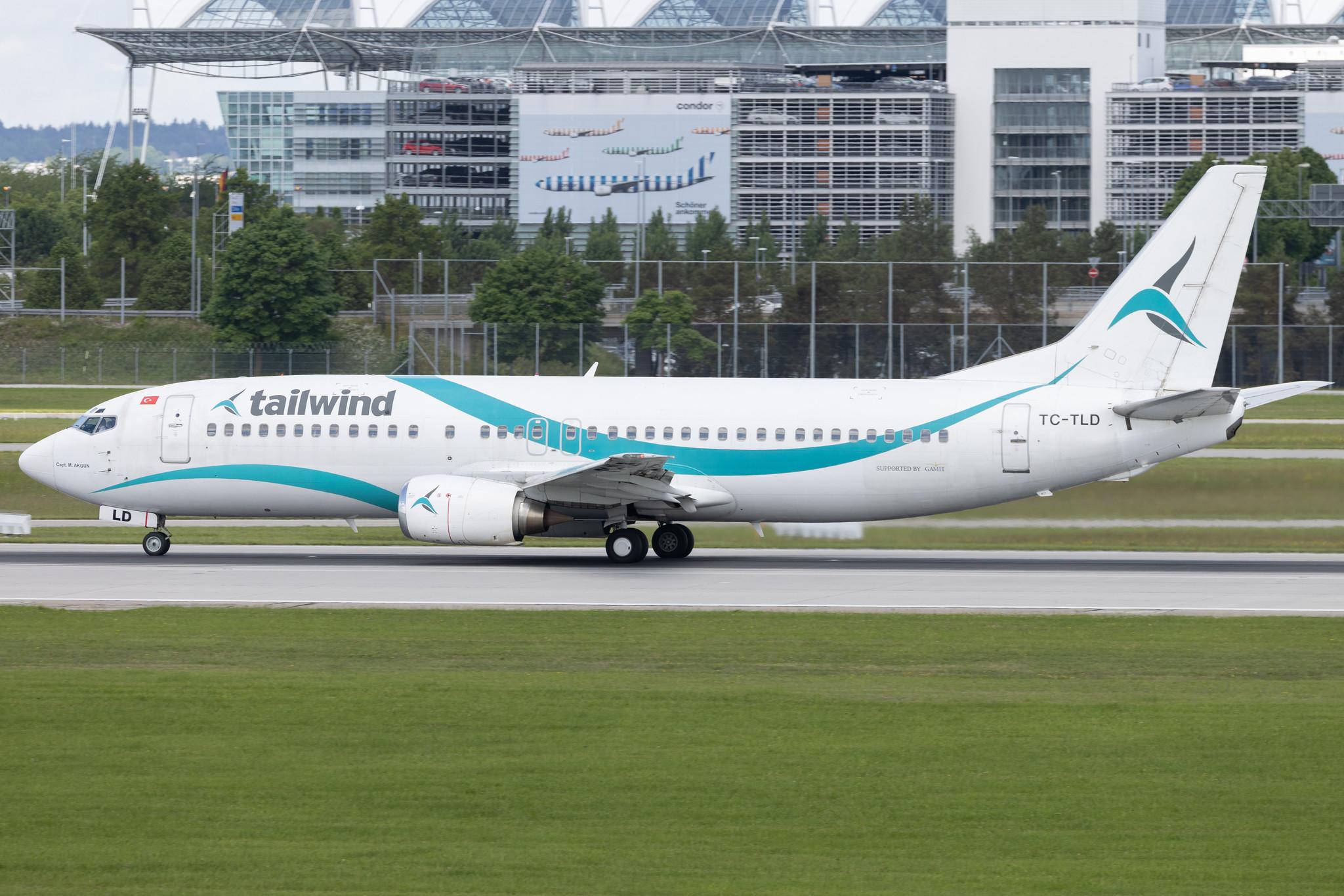 Munich Airport: Tailwind Airlines (TI / TWI) | Boeing 737-4Q8 B734 | TC-TLD | MSN 28199