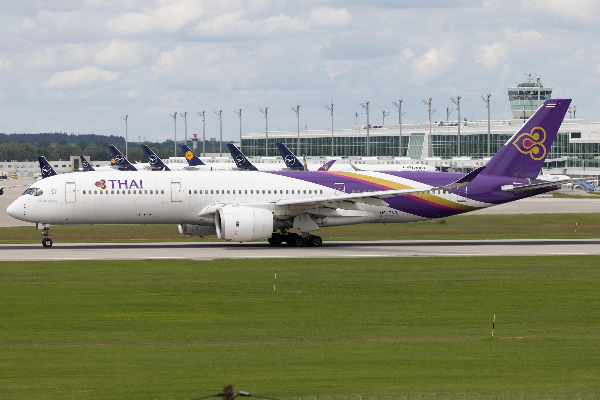 Munich Airport: Thai Airways (TG / THA) | Airbus A350-941 A359 | HS-THD | MSN 095
