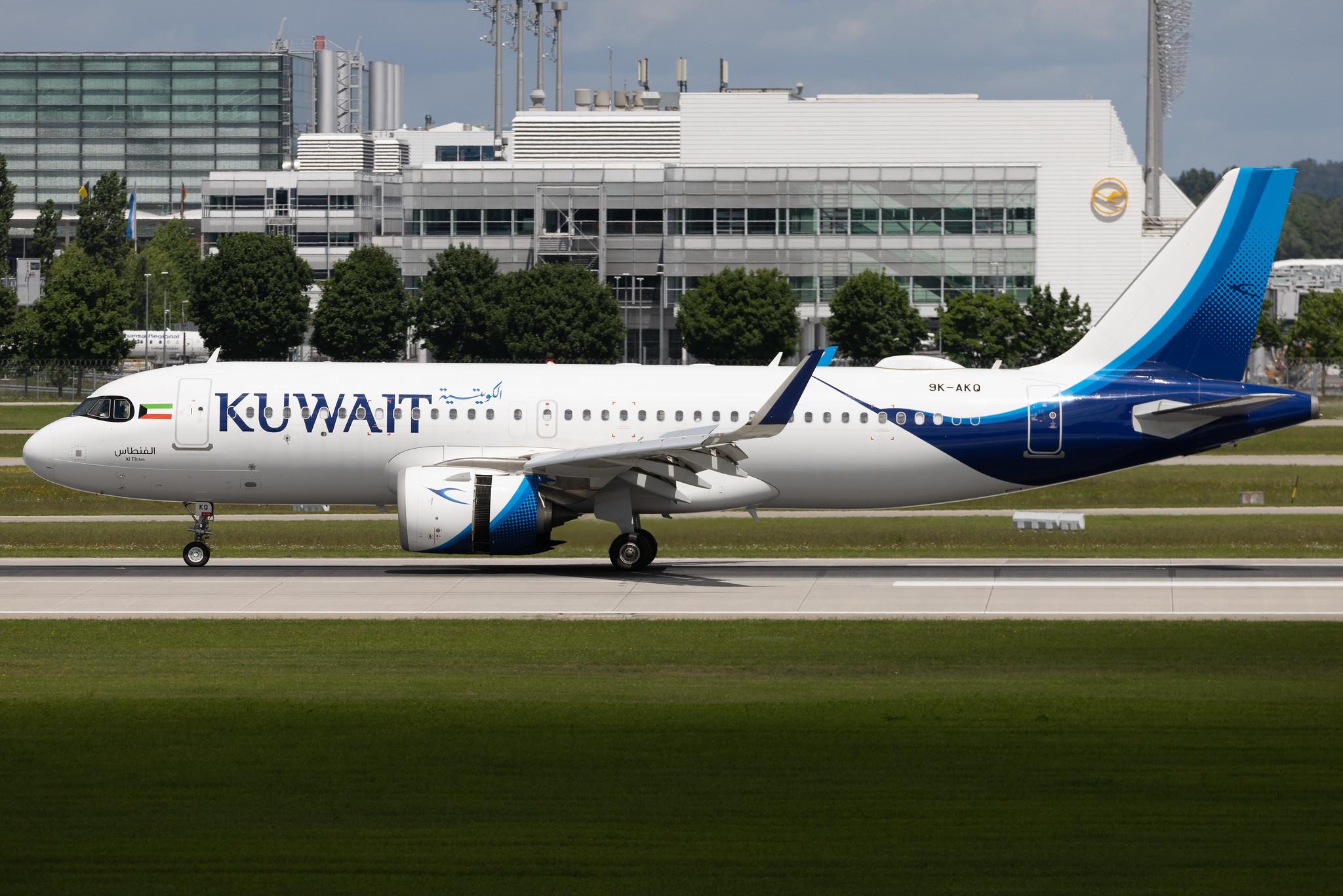 Munich Airport: Kuwait Airways (KU / KAC) |  Airbus A320-251N A20N | 9K-AKQ | MSN 10060