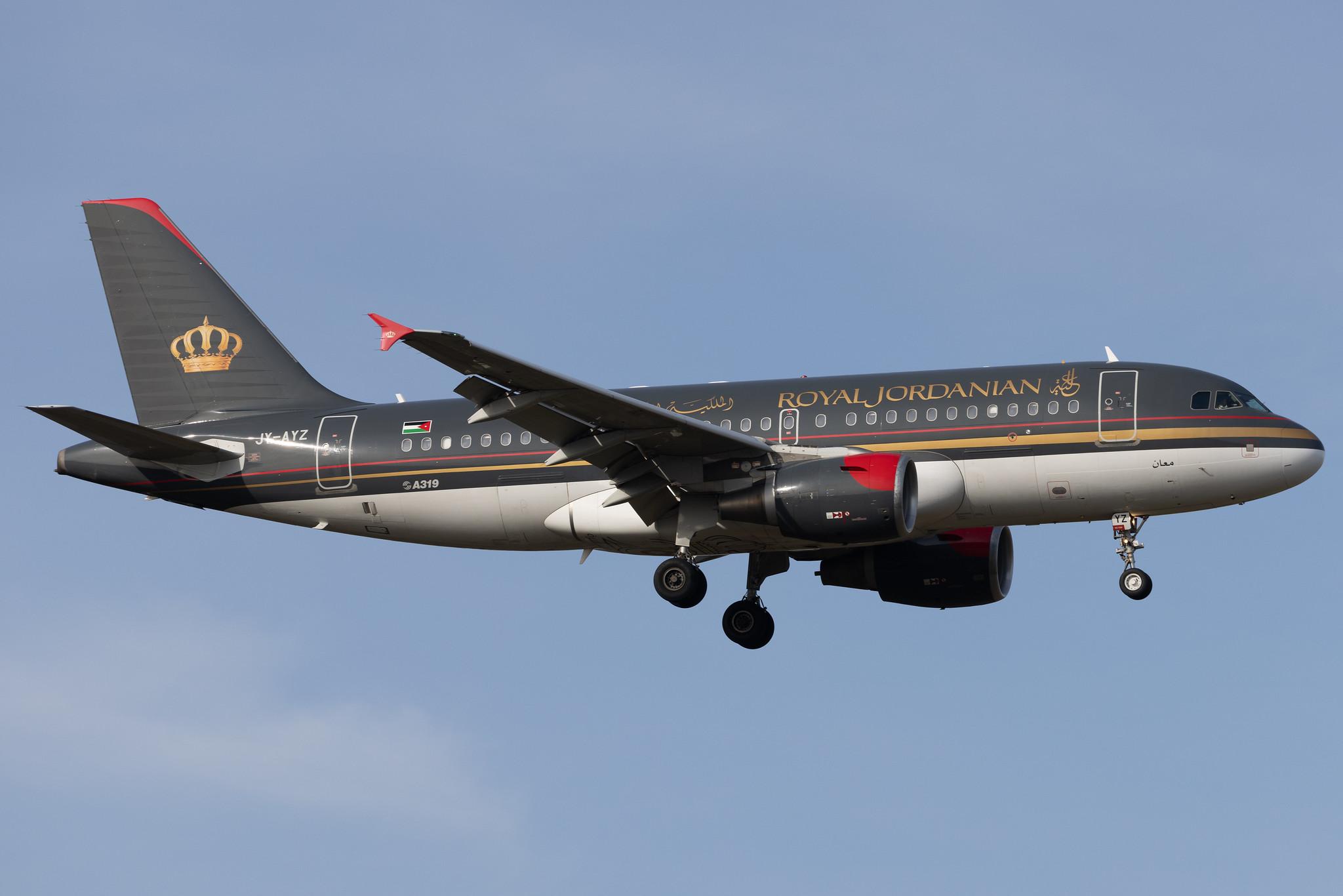 Frankfurt Airport: Royal Jordanian (RJ / RJA) | Airbus A319-111 A319 | JY-AYZ | MSN 2497