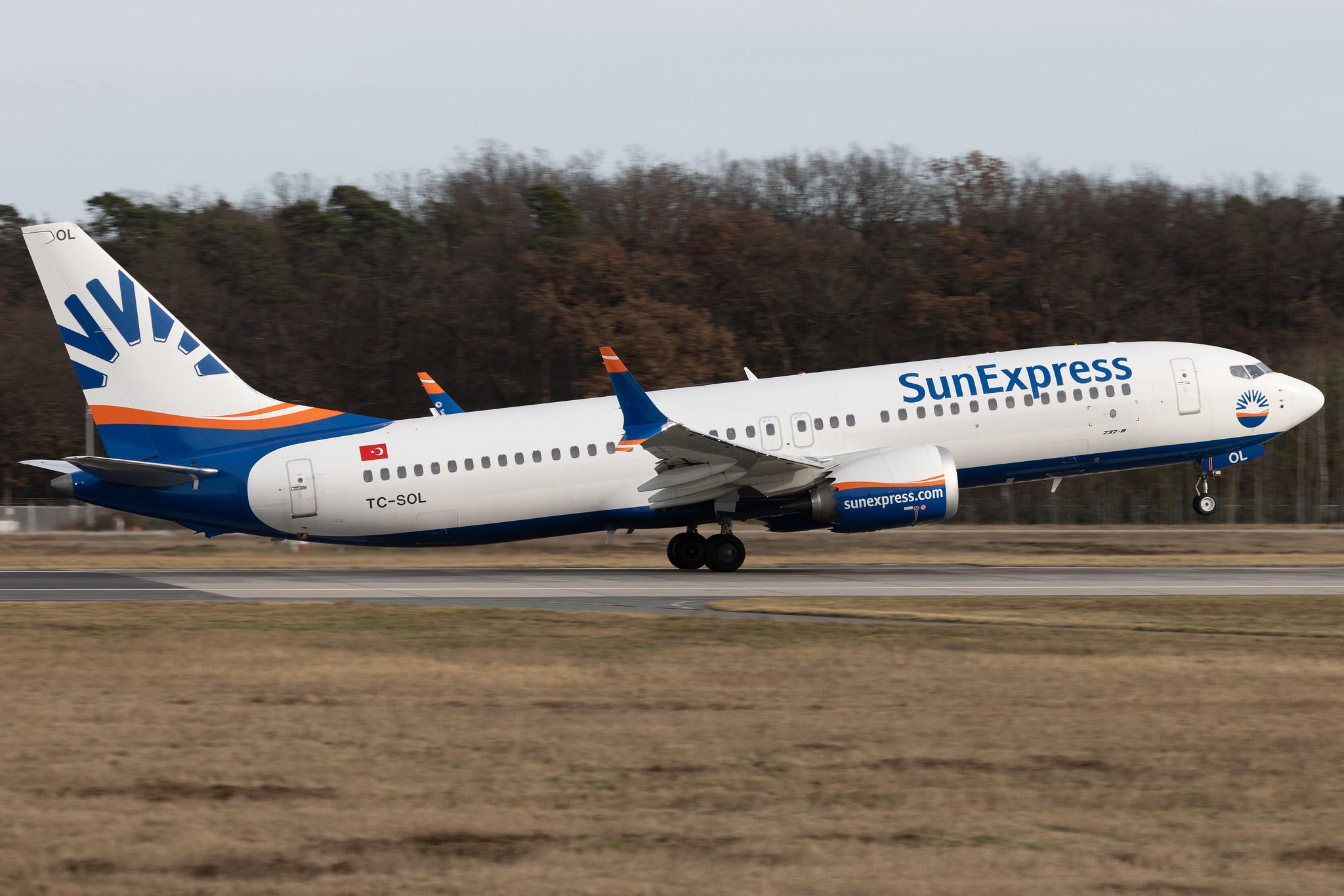 Frankfurt Airport: SunExpress (XQ / SXS) | Boeing 737 MAX 8 B38M | TC-SOL | MSN 61203