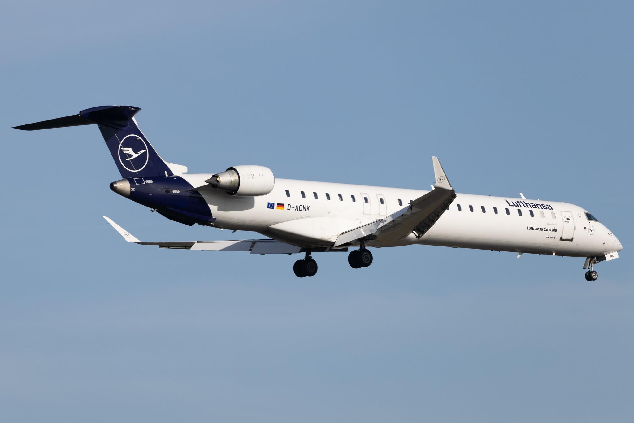 Frankfurt Airport: Lufthansa (LH / DLH) | Operator: Lufthansa CityLine | Mitsubishi CRJ-900LR CRJ9 | D-ACNK | MSN 15251