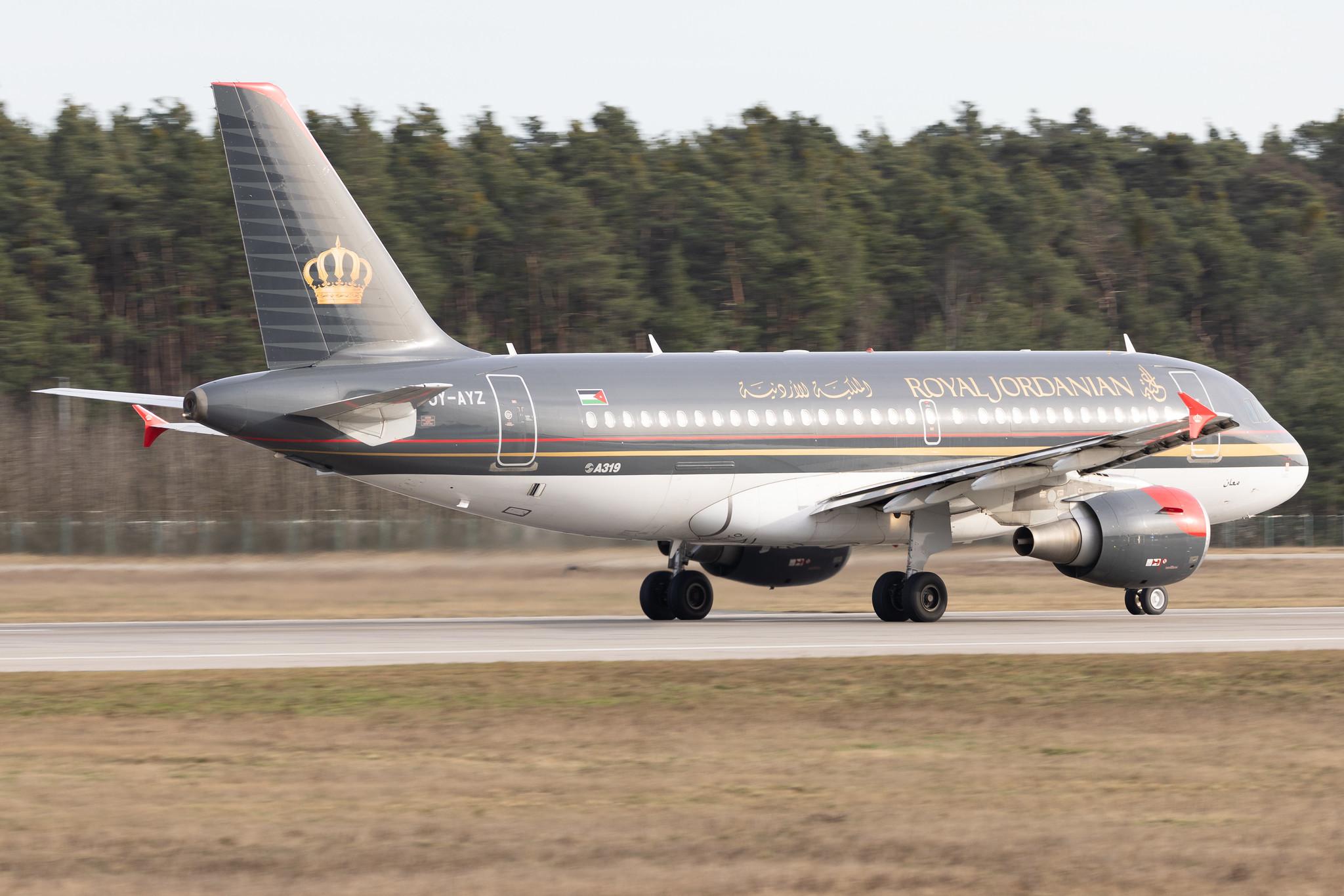 Frankfurt Airport: Royal Jordanian (RJ / RJA) |  Airbus A319-111 A319 | JY-AYZ | MSN 2497