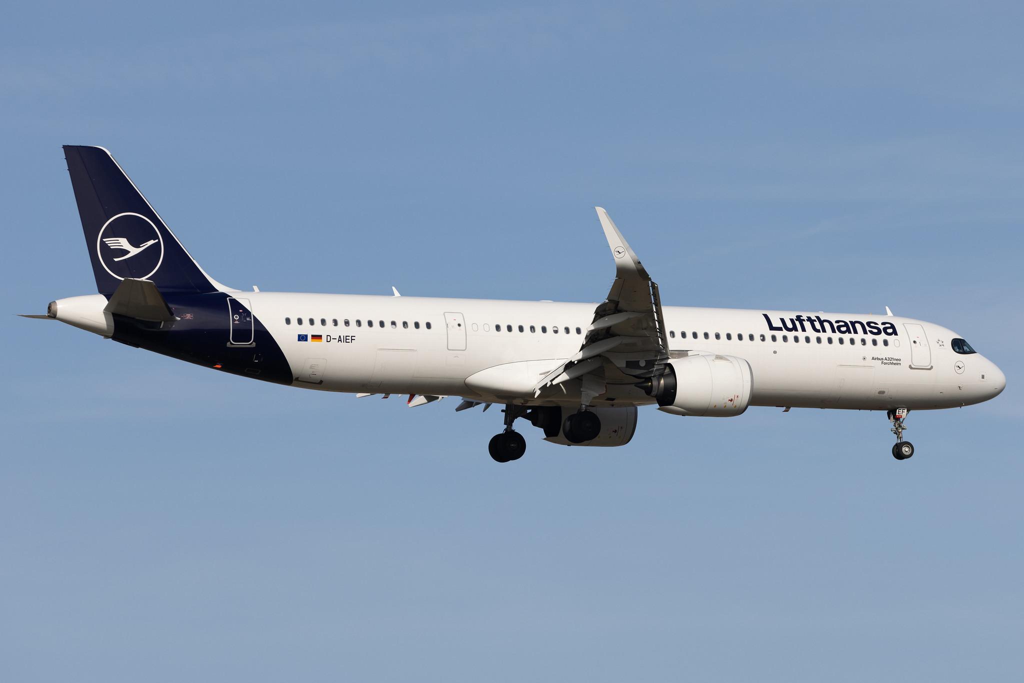 Frankfurt Airport: Lufthansa (LH / DLH) | Airbus A321-271NX A21N | D-AIEF | MSN 10010