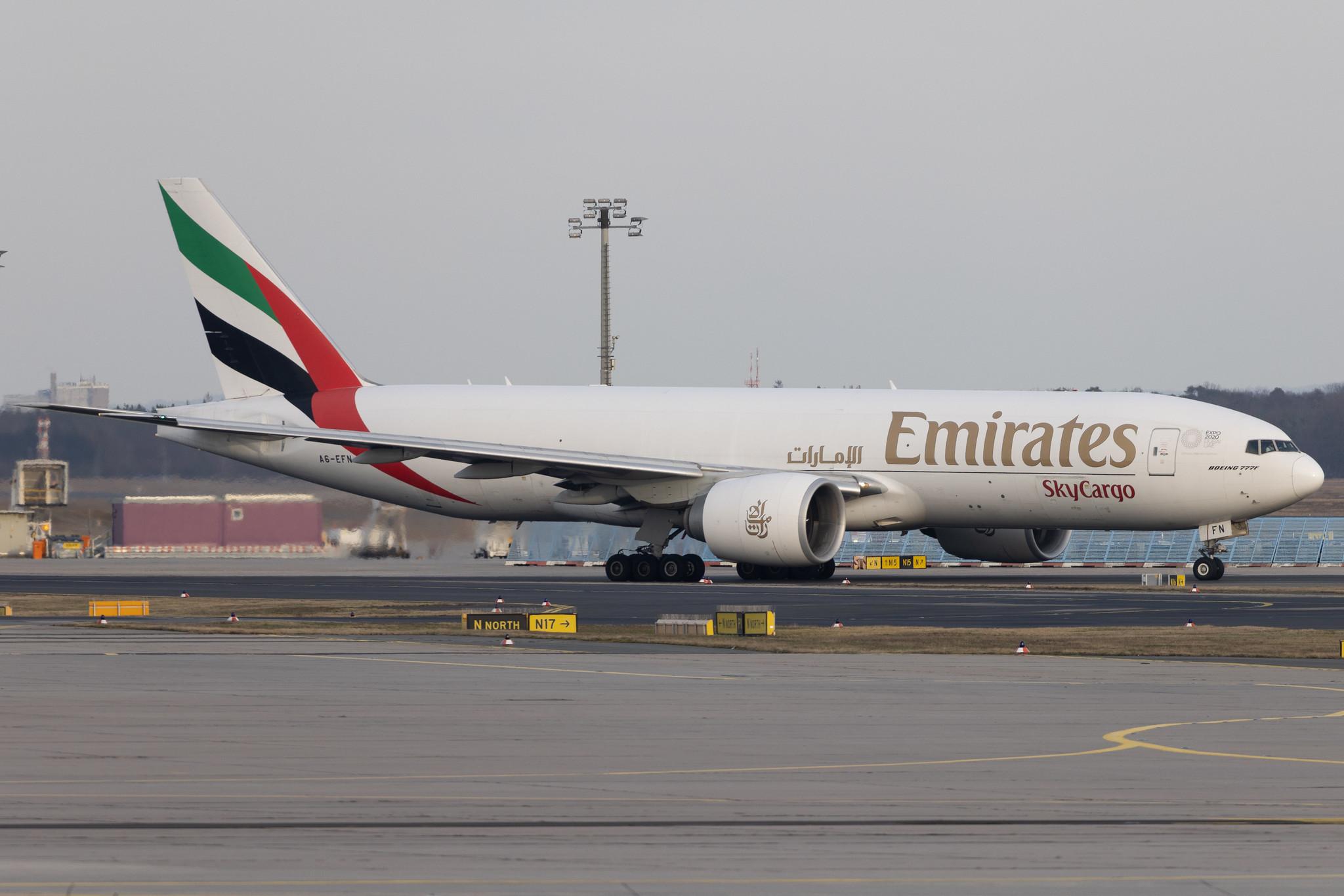 Frankfurt Airport: Emirates SkyCargo (EK / UAE) | Operator: Emirates | Boeing 777-F1H B77L | A6-EFN | MSN 42232