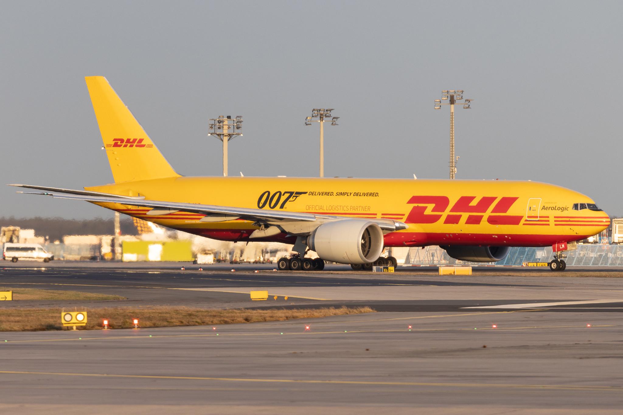 Frankfurt Airport: DHL (D0 / DHK) | Operator: AeroLogic | Boeing 777-F B77L | D-AALM | MSN 66082