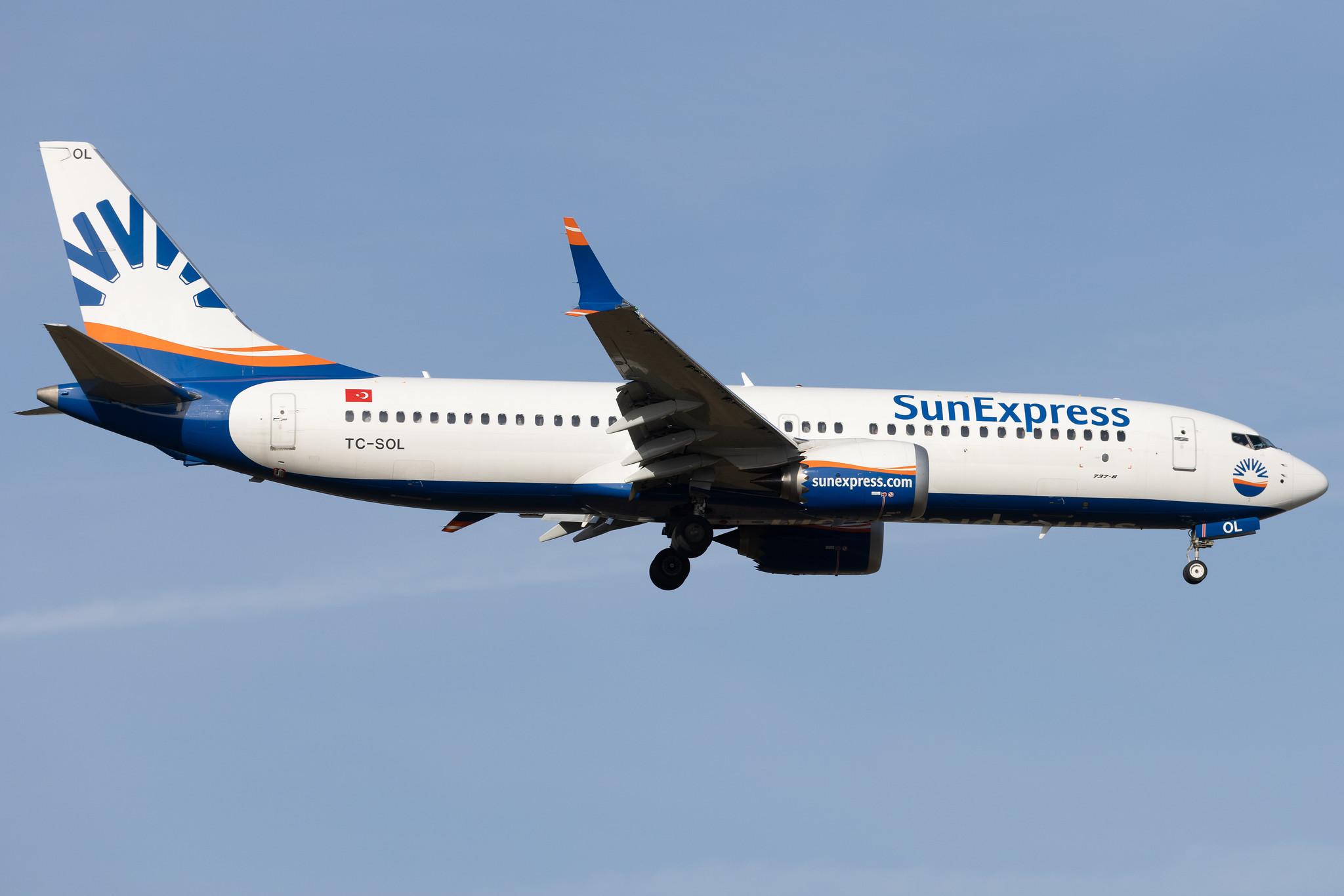 Frankfurt Airport: SunExpress (XQ / SXS) | Boeing 737 MAX 8 B38M | TC-SOL | MSN 61203