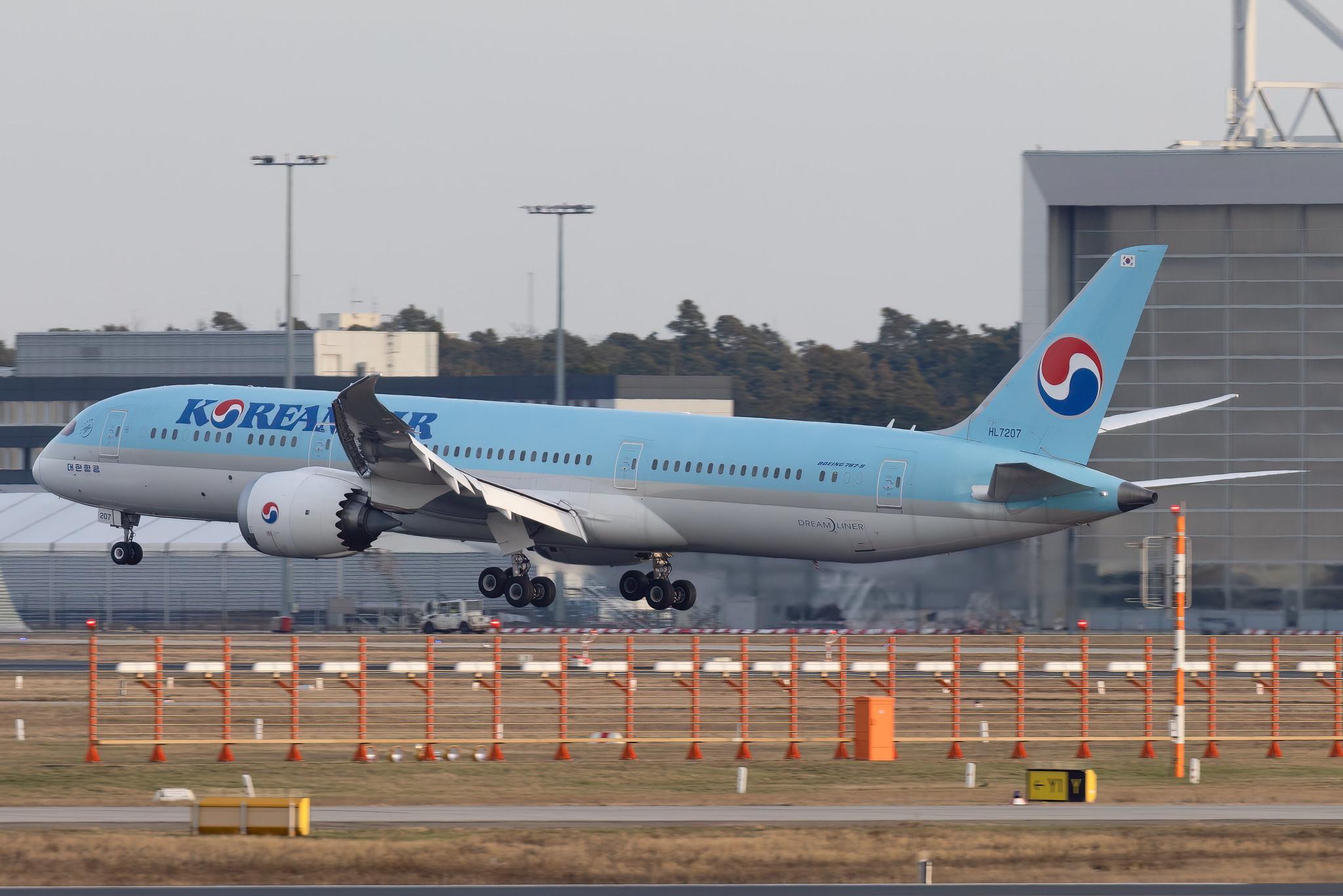 Frankfurt Airport: Korean Air (KE / KAL) | Boeing 787-9 Dreamliner B789 | HL7207 | MSN 34816