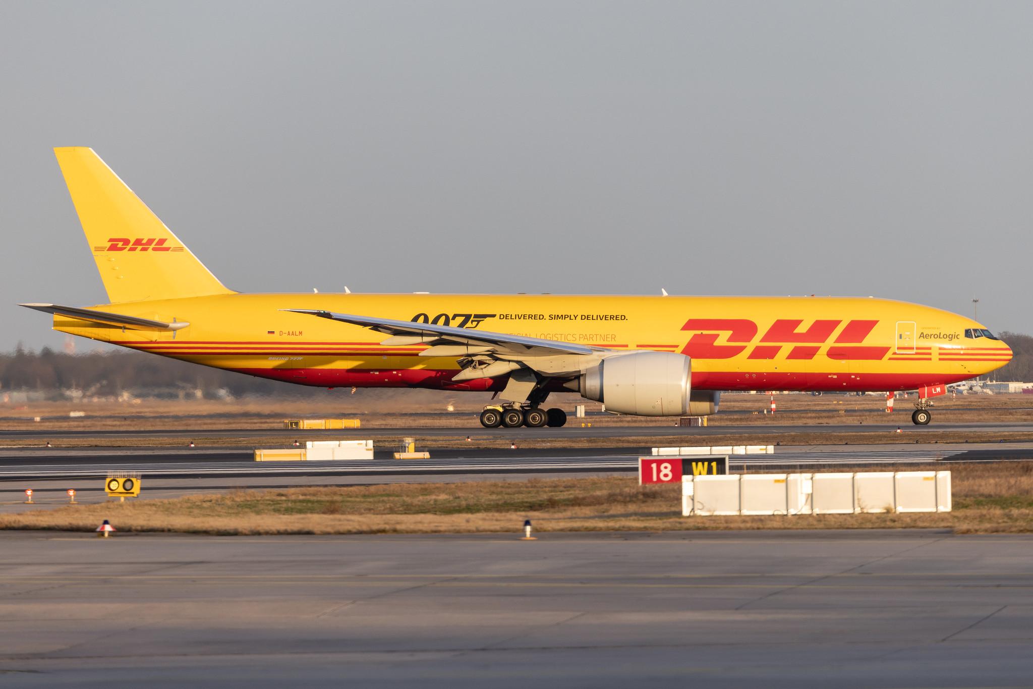 Frankfurt Airport: DHL (D0 / DHK) | Operator: AeroLogic | Boeing 777-F B77L | D-AALM | MSN 66082