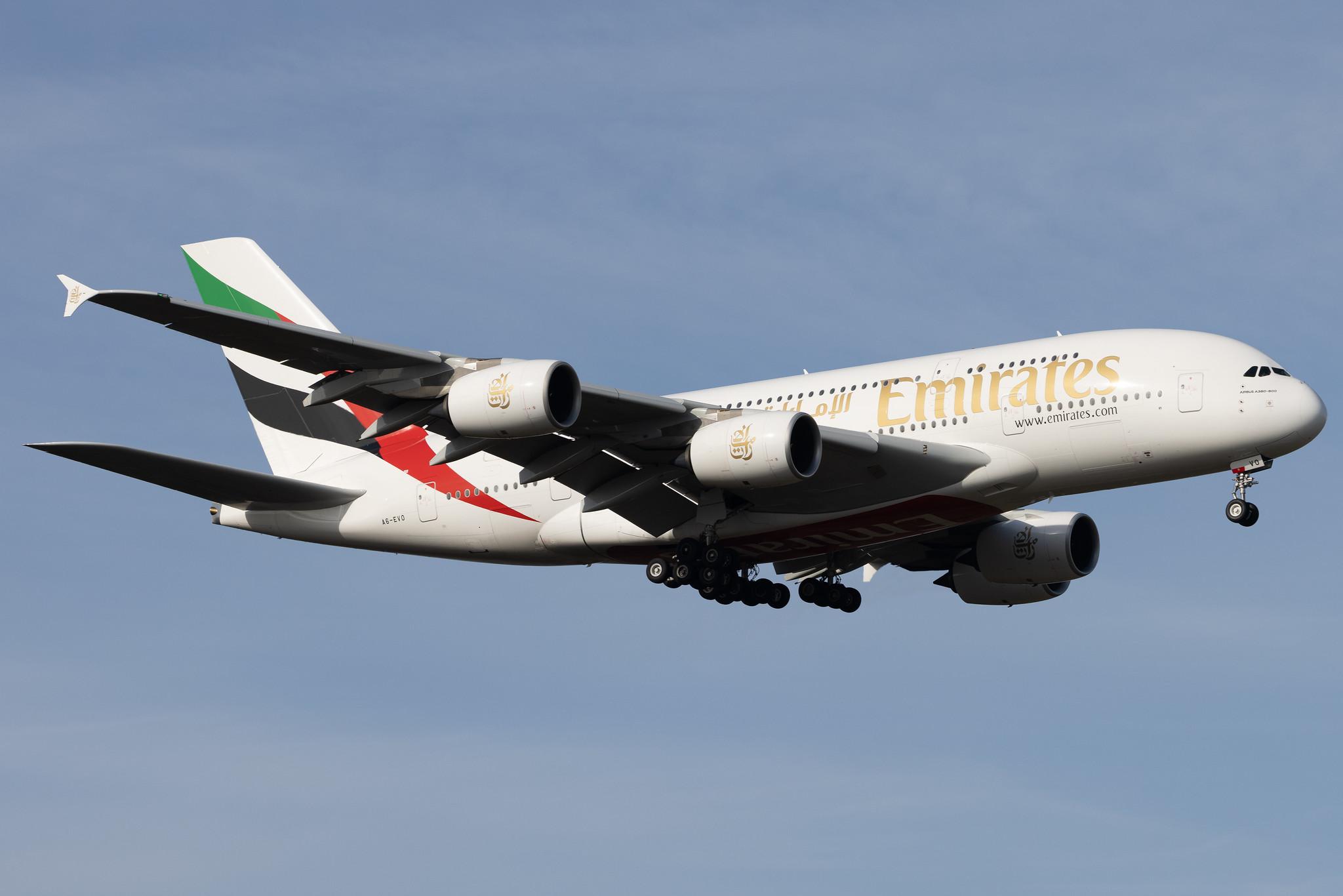 Frankfurt Airport: Emirates (EK / UAE) | Airbus A380-842 A388 | A6-EVO | MSN 268