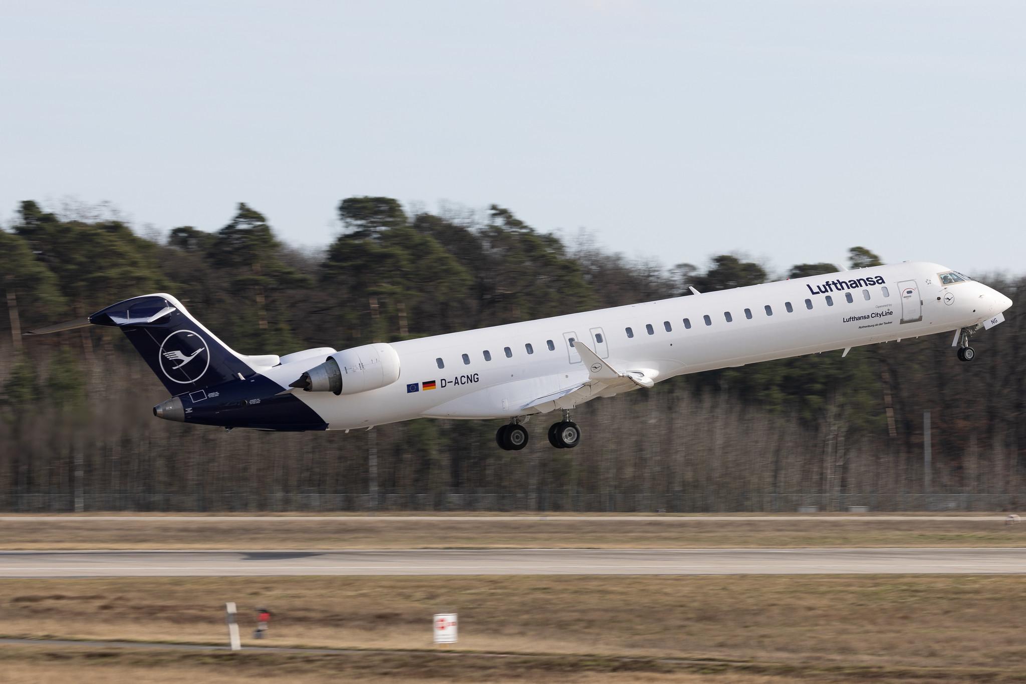 Frankfurt Airport: Lufthansa (LH / DLH) | Operator: Lufthansa CityLine | Mitsubishi CRJ-900LR CRJ9 | D-ACNG | MSN 15245