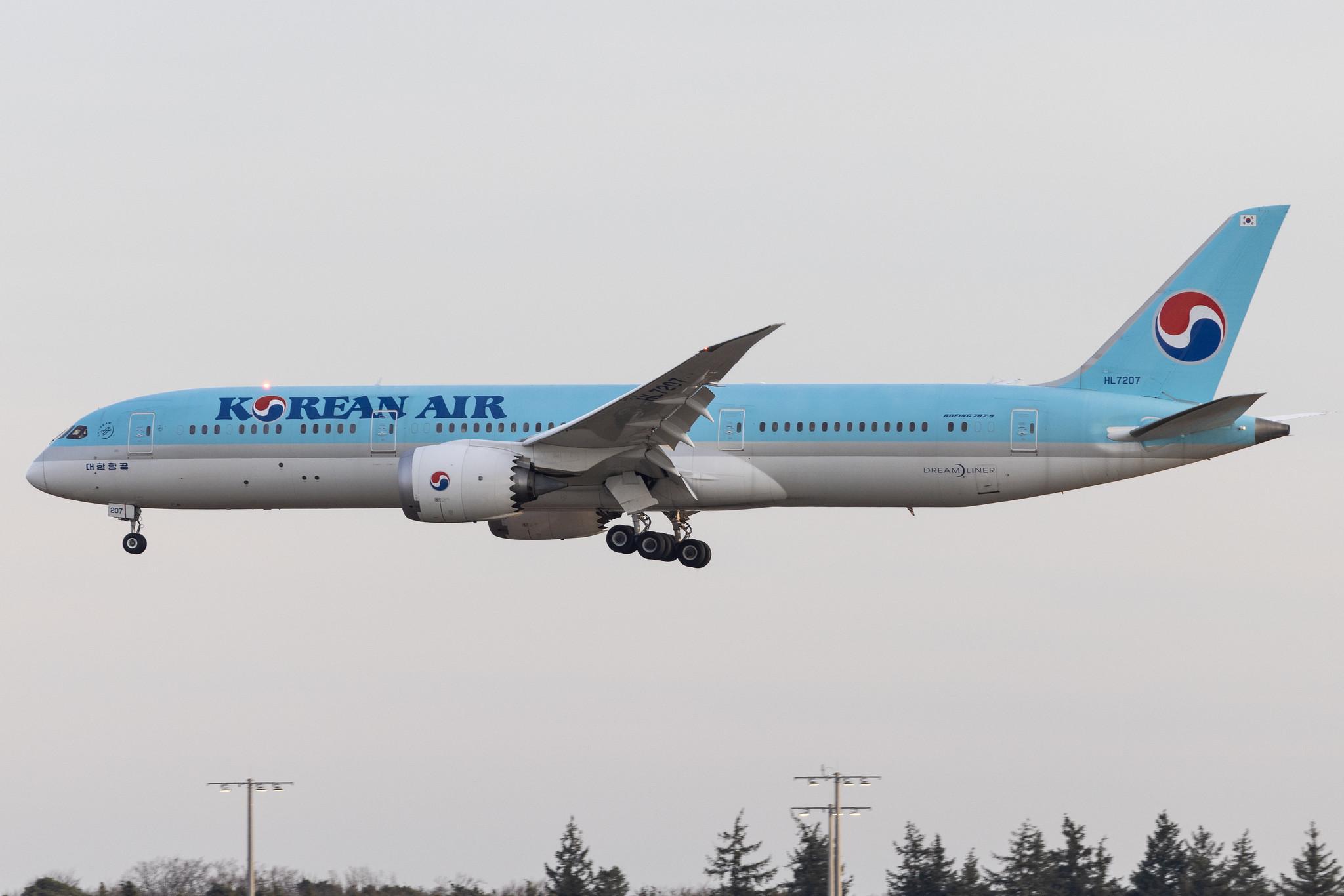 Frankfurt Airport: Korean Air (KE / KAL) | Boeing 787-9 Dreamliner B789 | HL7207 | MSN 34816