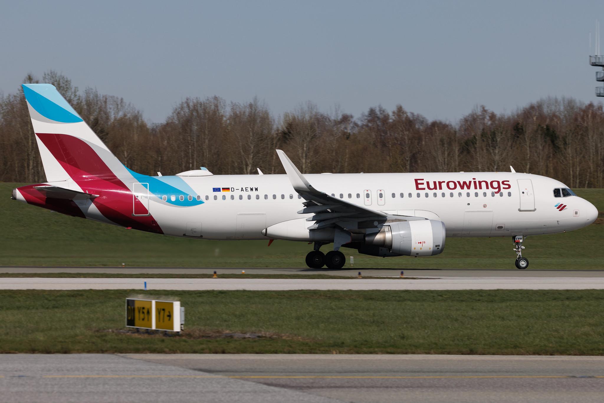 Hamburg Airport: Eurowings (EW / EWG) | Airbus A320-214 A320 | D-AEWW | MSN 7615
