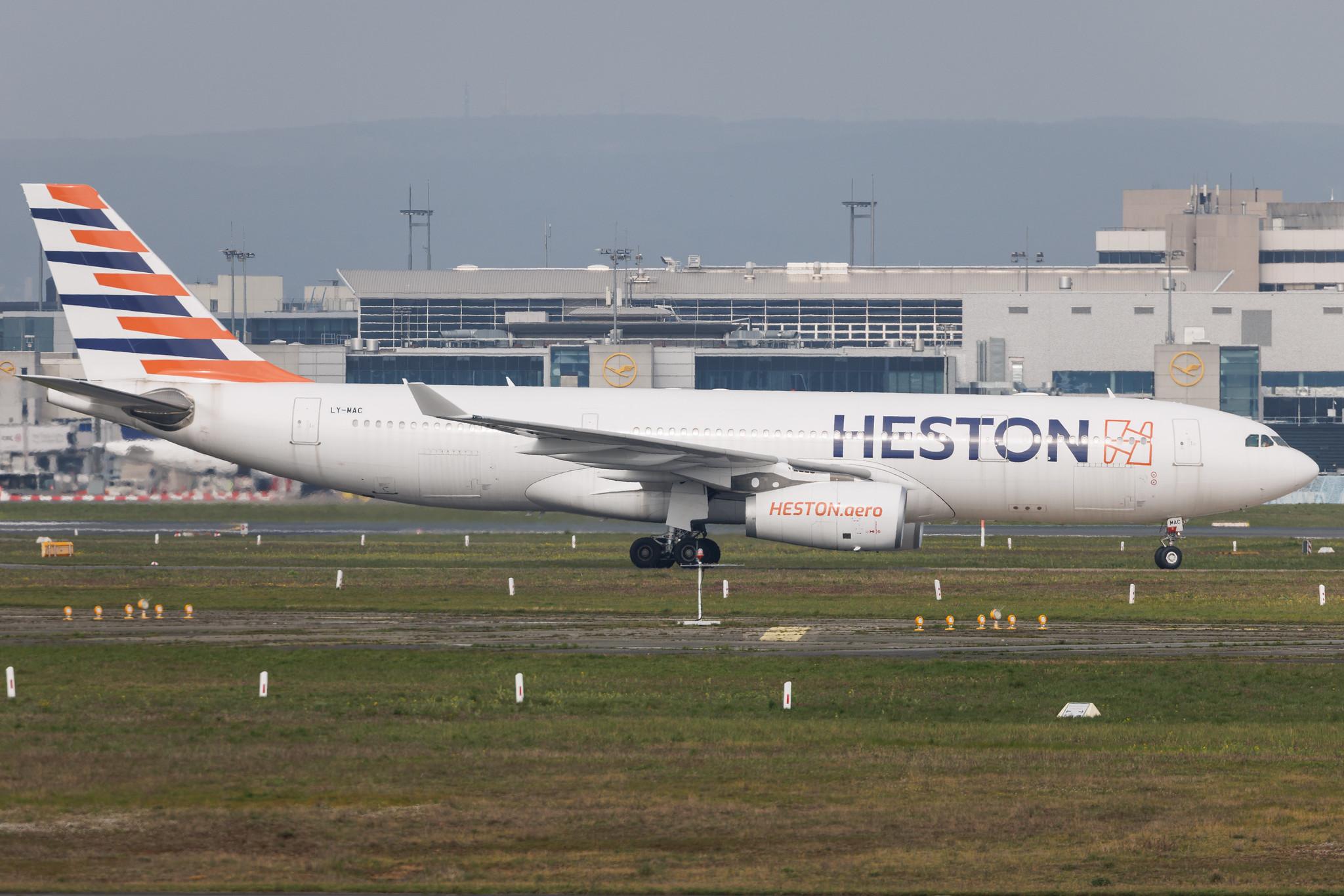 Frankfurt Airport: Condor (DE / CFG) | Operator: Heston Airlines |  Airbus A330-243 A332 | LY-MAC | MSN 1047