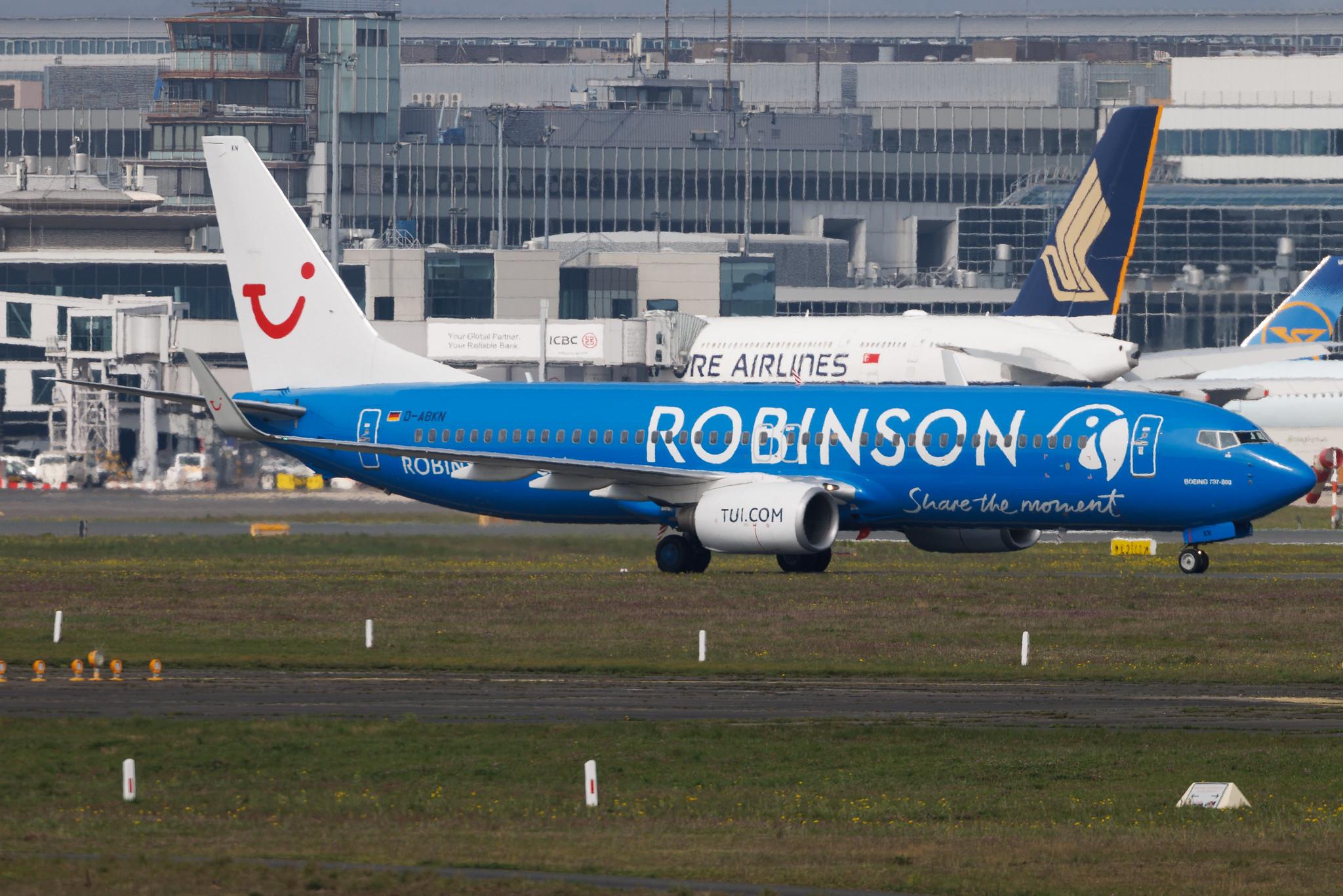 Frankfurt Airport: TUI (X3 / TUI) | Livery: Robinson Club Resorts Livery | Operator: TUI fly | Boeing 737-86J B738 | D-ABKN | MSN 37756