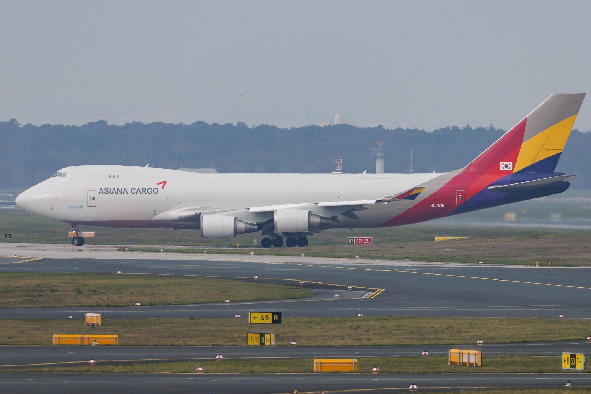 Frankfurt Airport: Asiana Cargo (OZ / AAR) | Operator: Asiana Airlines | Boeing 747-446F(SCD) B744 | HL7616 | MSN 33748