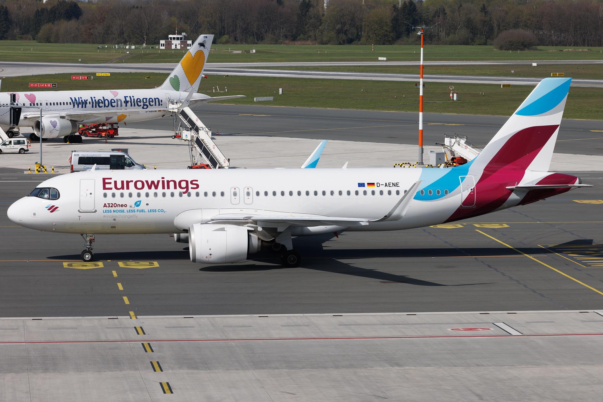 Hamburg Airport: Eurowings (EW / EWG) | Airbus A320-251N A20N | D-AENE | MSN 10932