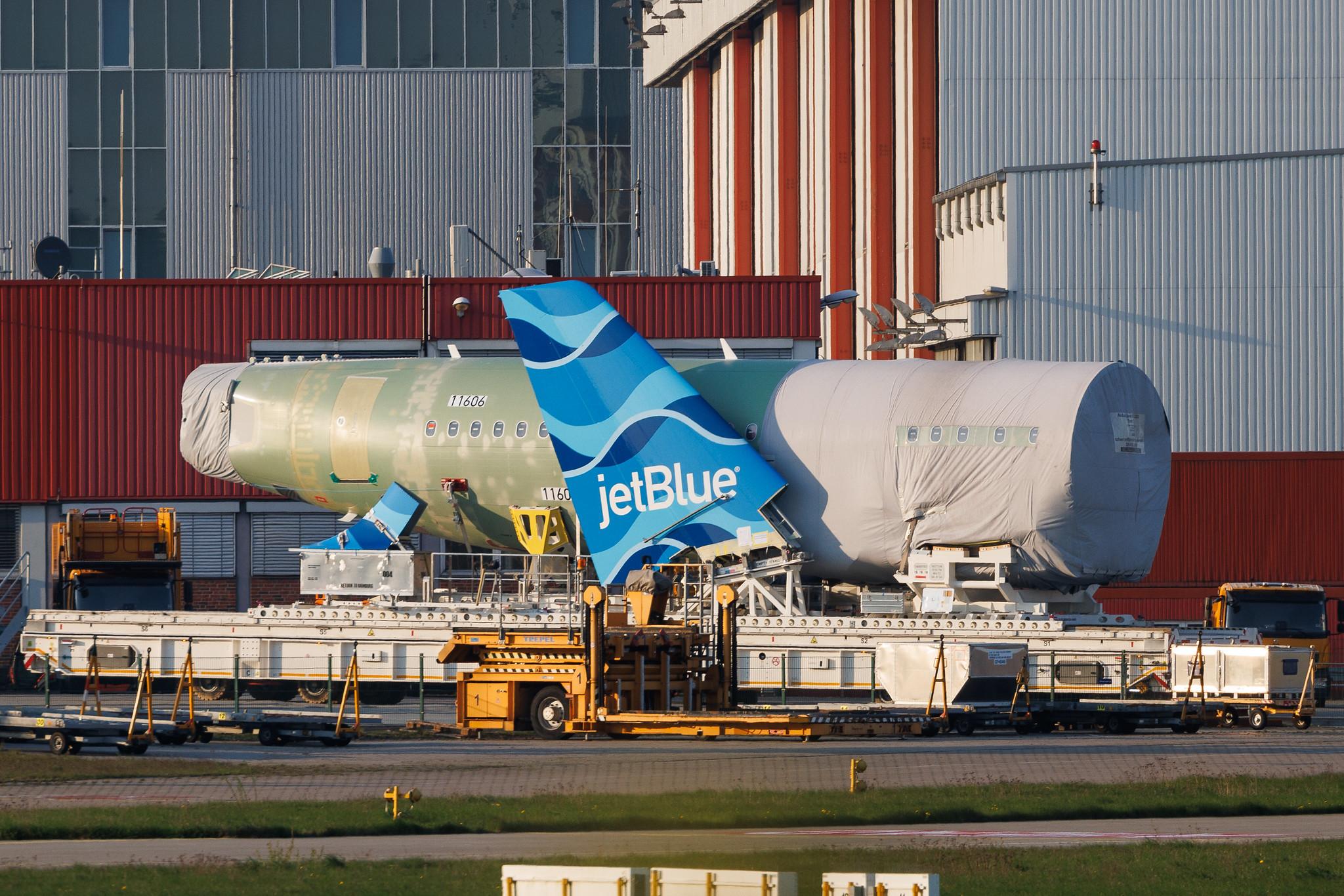 Hamburg Finkenwerder: JetBlue Airways (B6 / JBU) | Airbus A321-271NX A21N | D- | MSN 11606