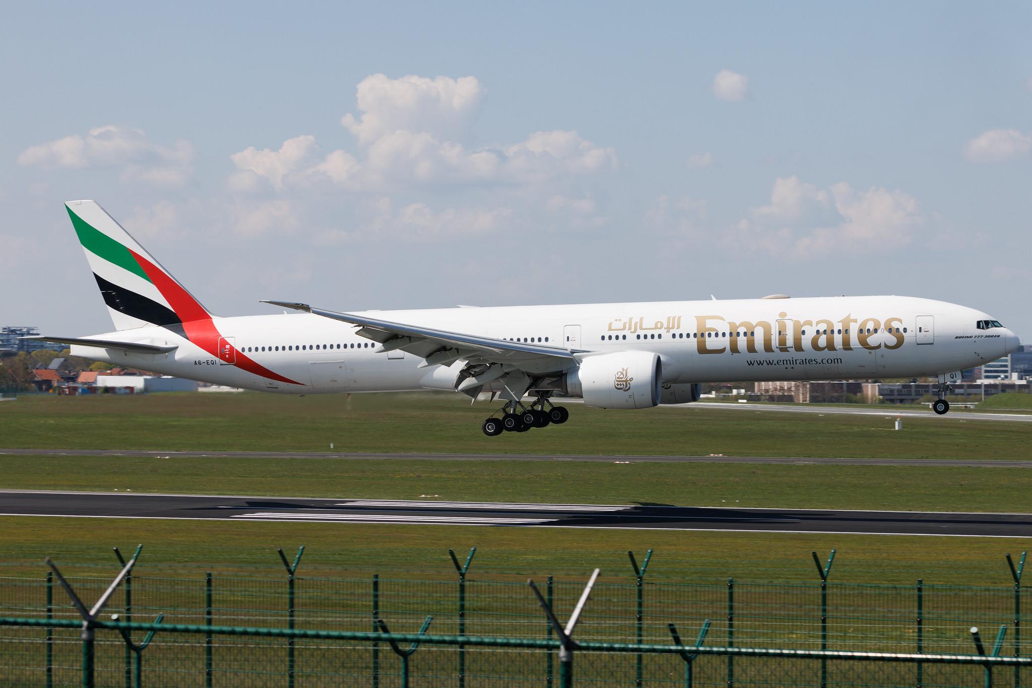Brussels Airport: Emirates (EK / UAE) | Boeing 777-31H(ER) B77W | A6-EQI | MSN 42354