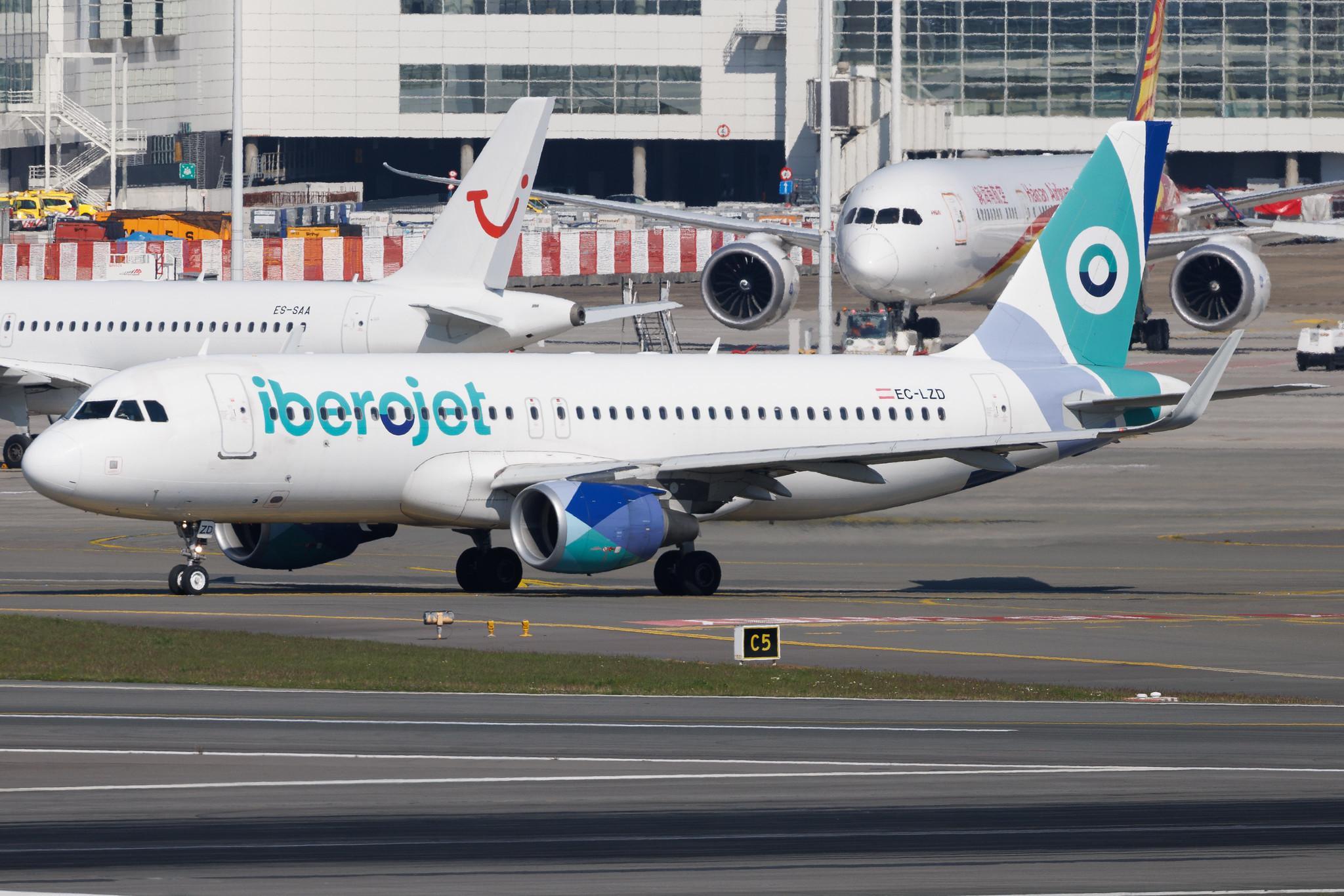 Brussels Airport: Iberojet (E9 / EVE) | Airbus A320-214 A320 | EC-LZD | MSN 5642