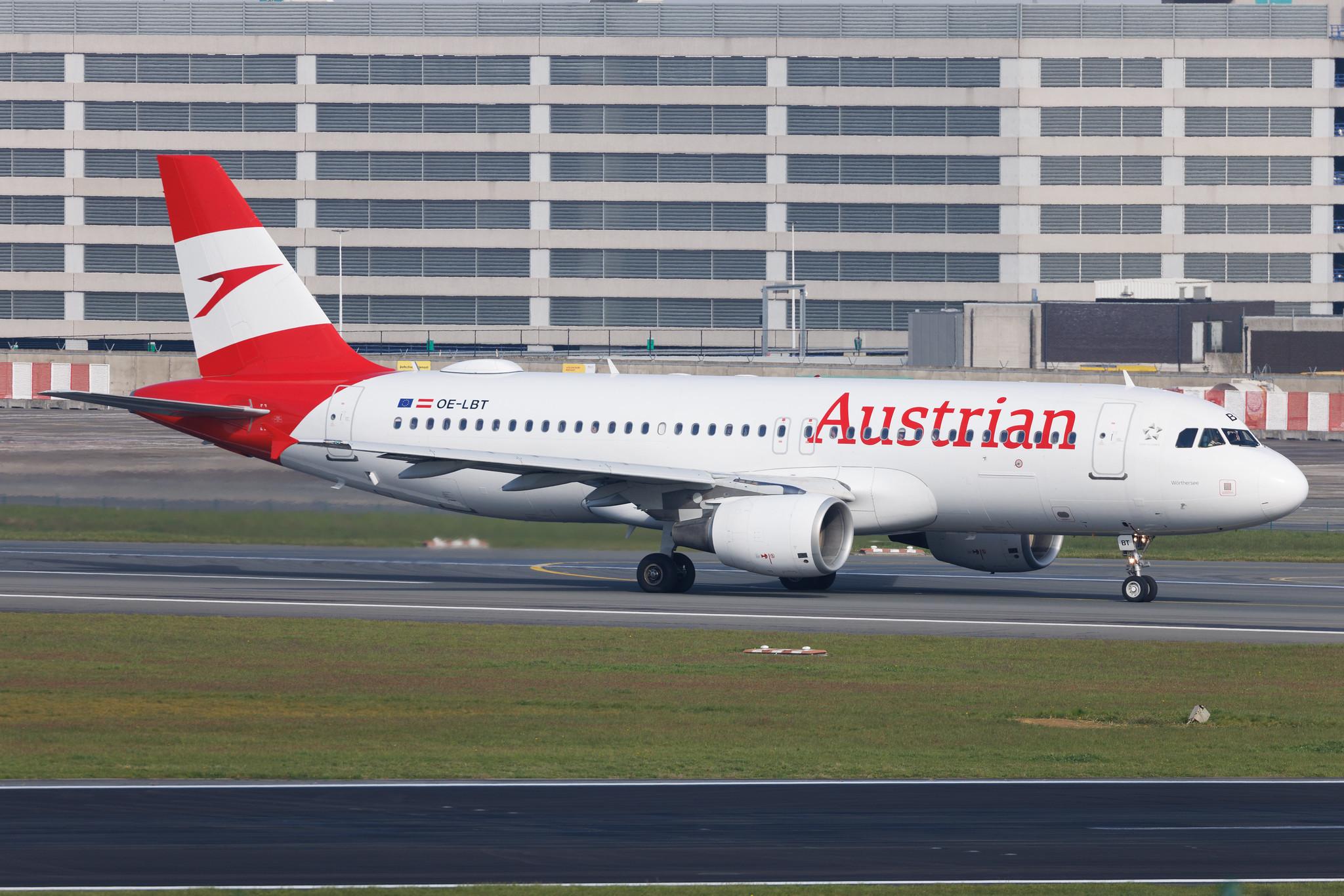 Brussels Airport: Austrian Airlines (OS / AUA) | Airbus A320-214 A320 | OE-LBT | MSN 1387