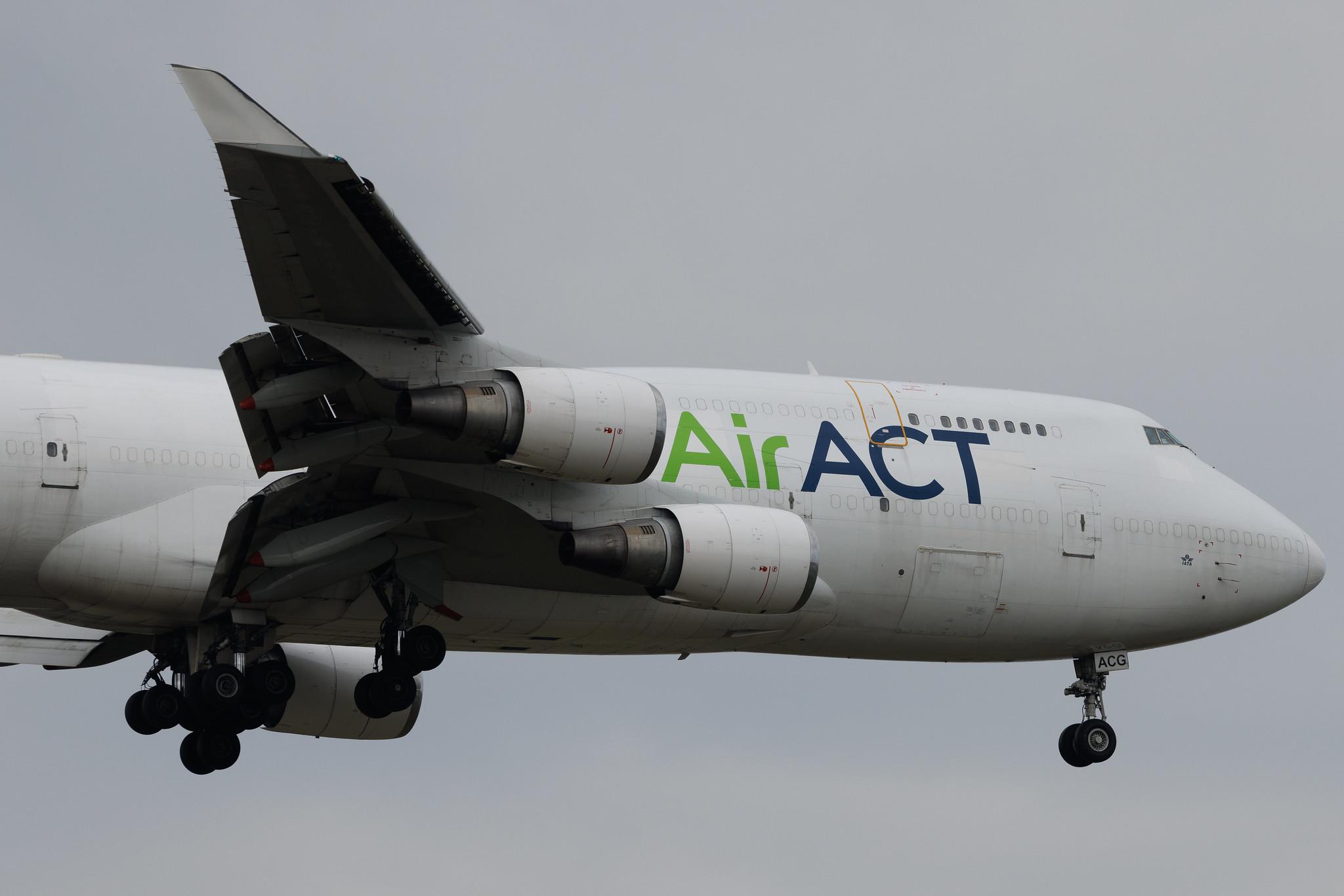 Frankfurt Airport: AirACT (9T / RUN) | Boeing 747-481(BDSF) B744 | TC-ACG | MSN 25641