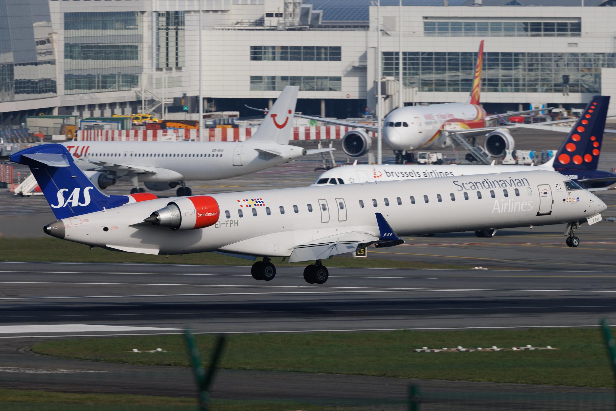 Brussels Airport: SAS (SK / SAS) | Operator: Cityjet | Mitsubishi CRJ-900LR CRJ9 | EI-FPH | MSN 15409